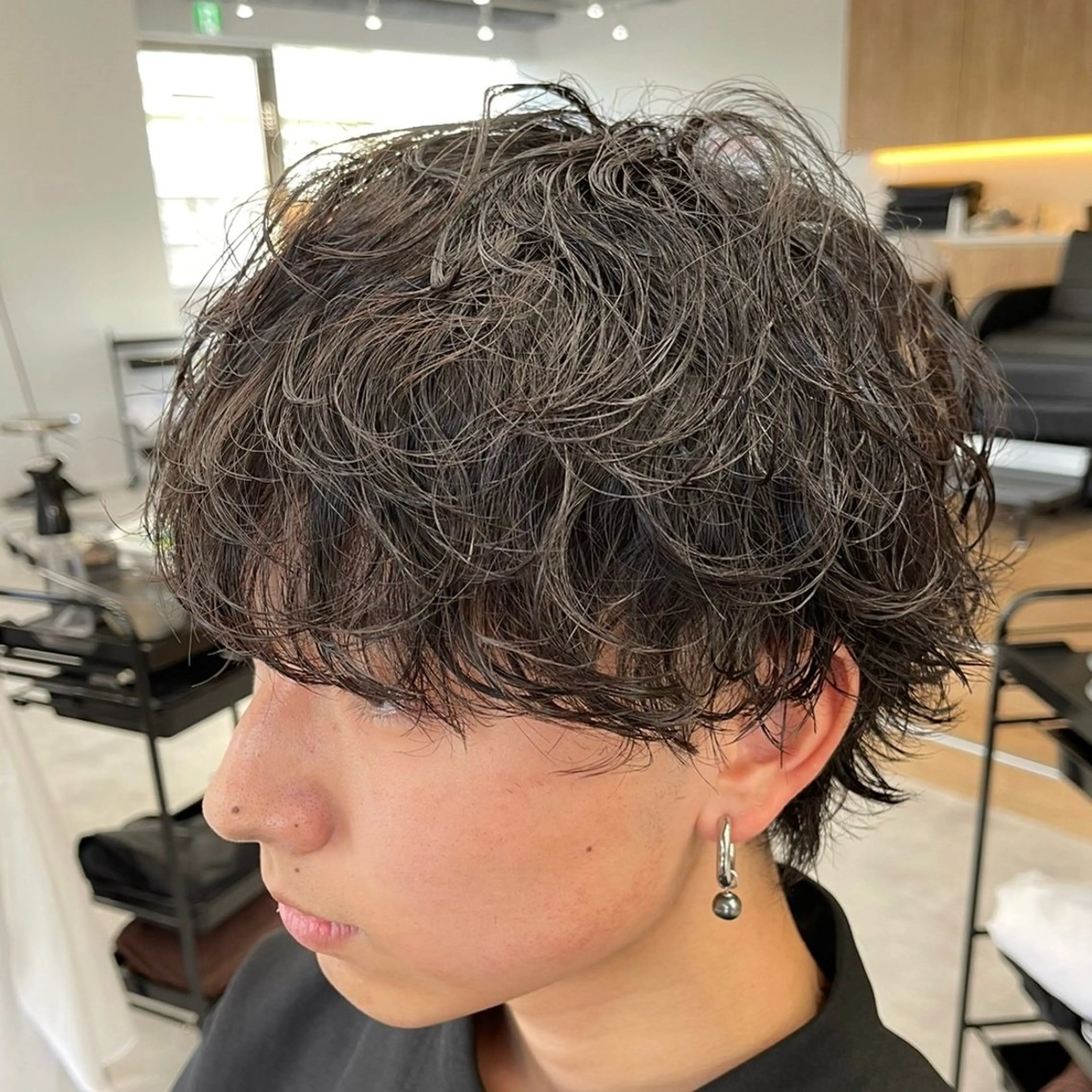 ショート パーマ メンズ カット パーマ メンズパーマ/波巻き 新潟/万代/夏芽🎀のヘアスタイル