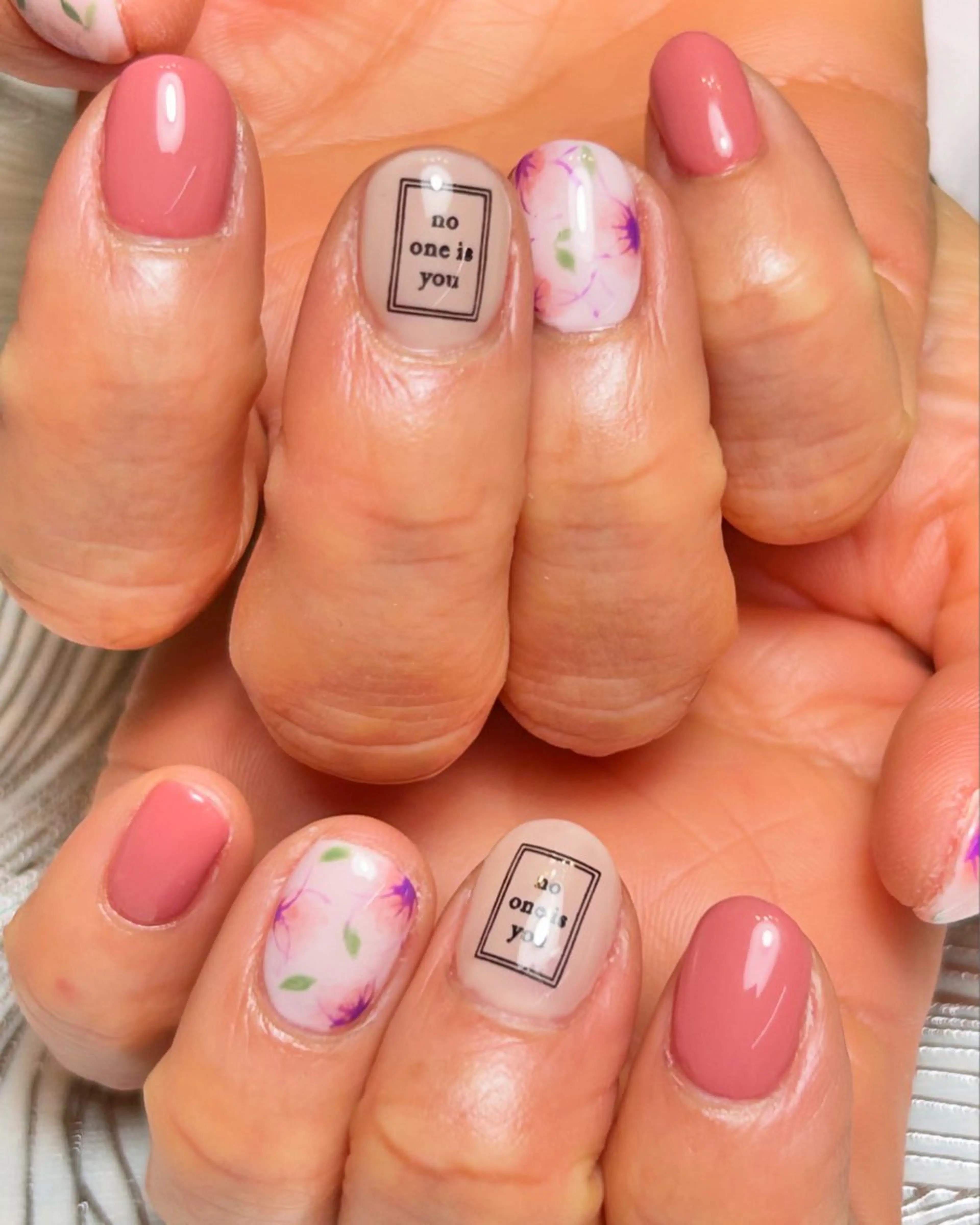 ネイル アートネイル フラワーネイル ロングネイル ニュアンスネイル ピンク プライベートサロン マニフィークのネイルデザイン