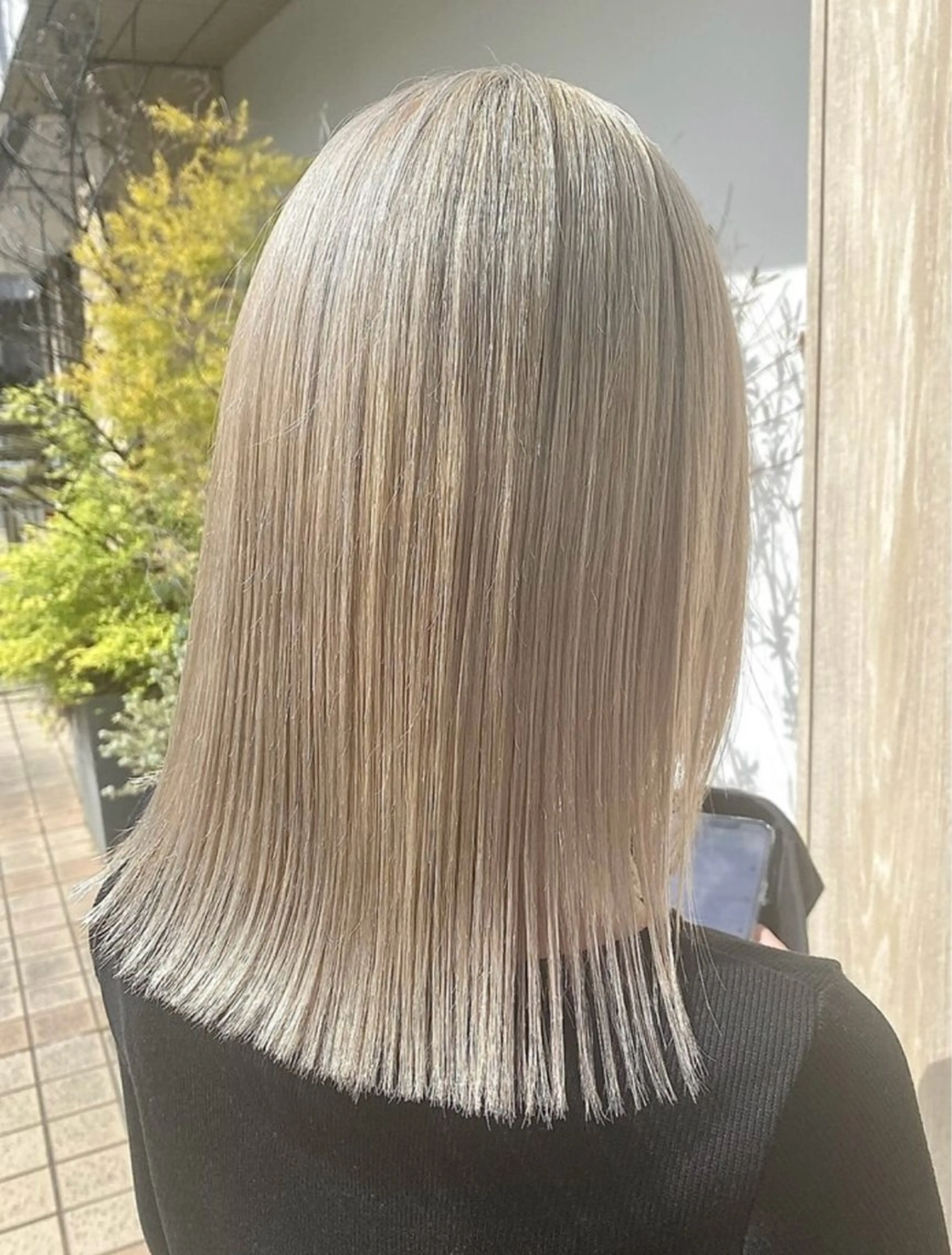 ミディアム カラー 長野 恵のヘアスタイル