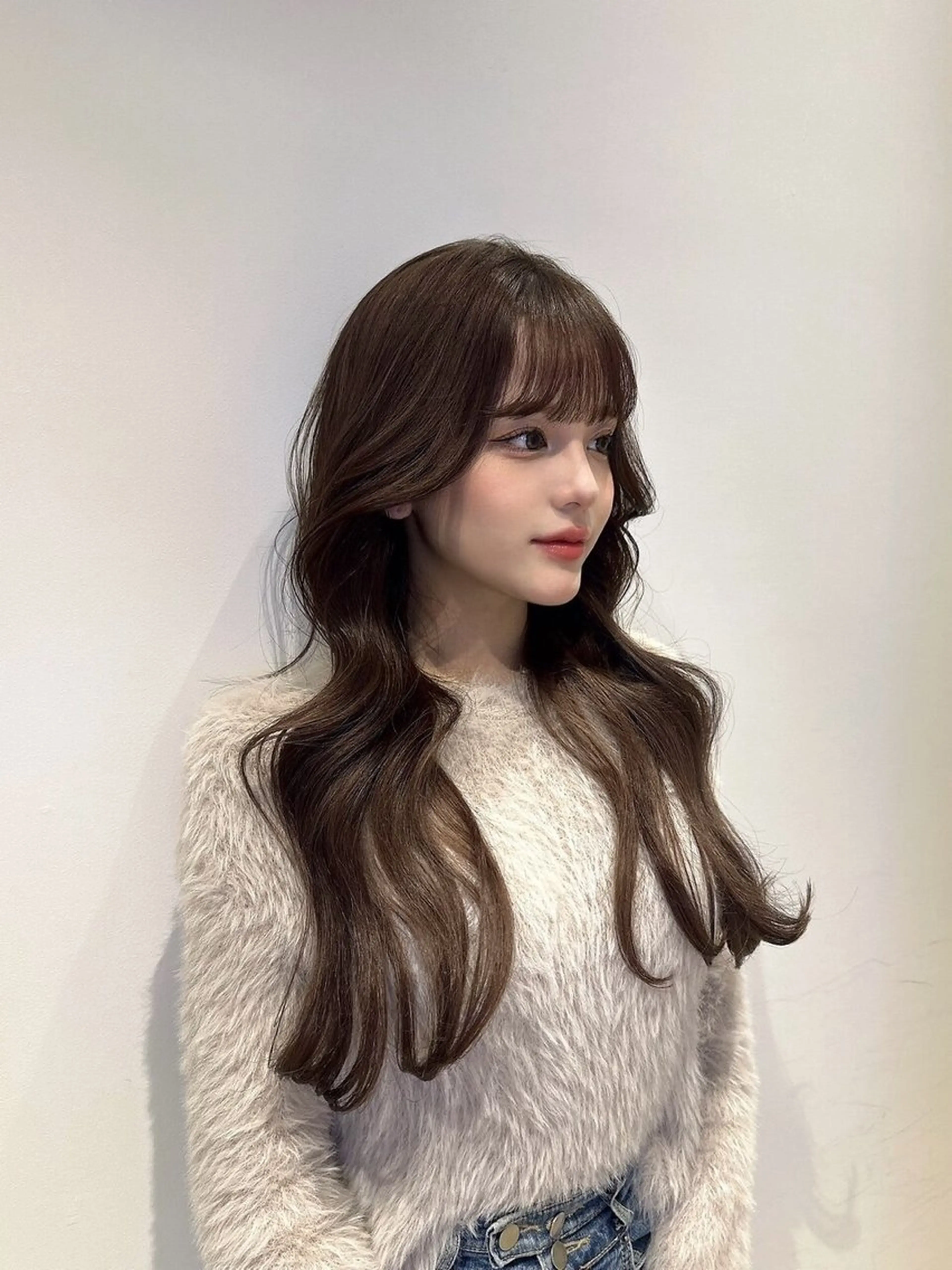 ミディアム カット トリートメント Maison髪質改善 レイヤー/ハイトーンのヘアスタイル