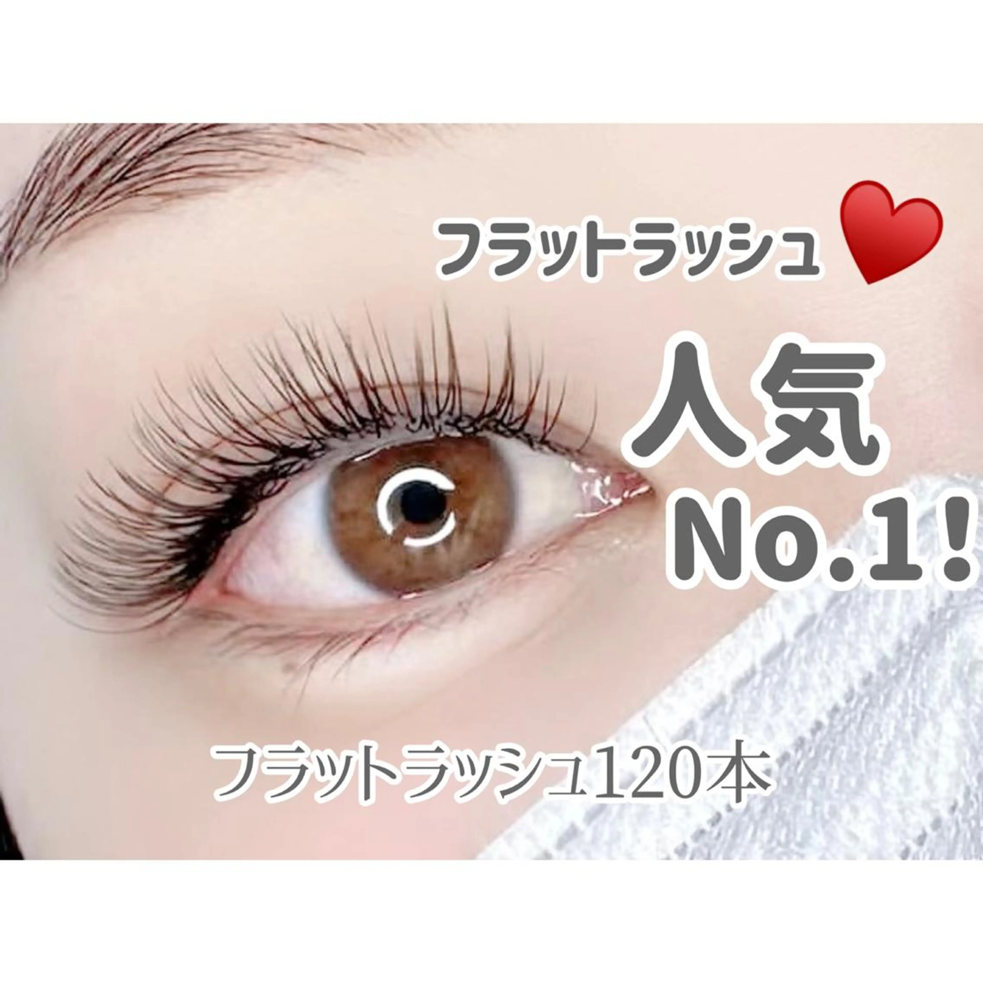 フラットラッシュ120本＋コーティング付きの写真
