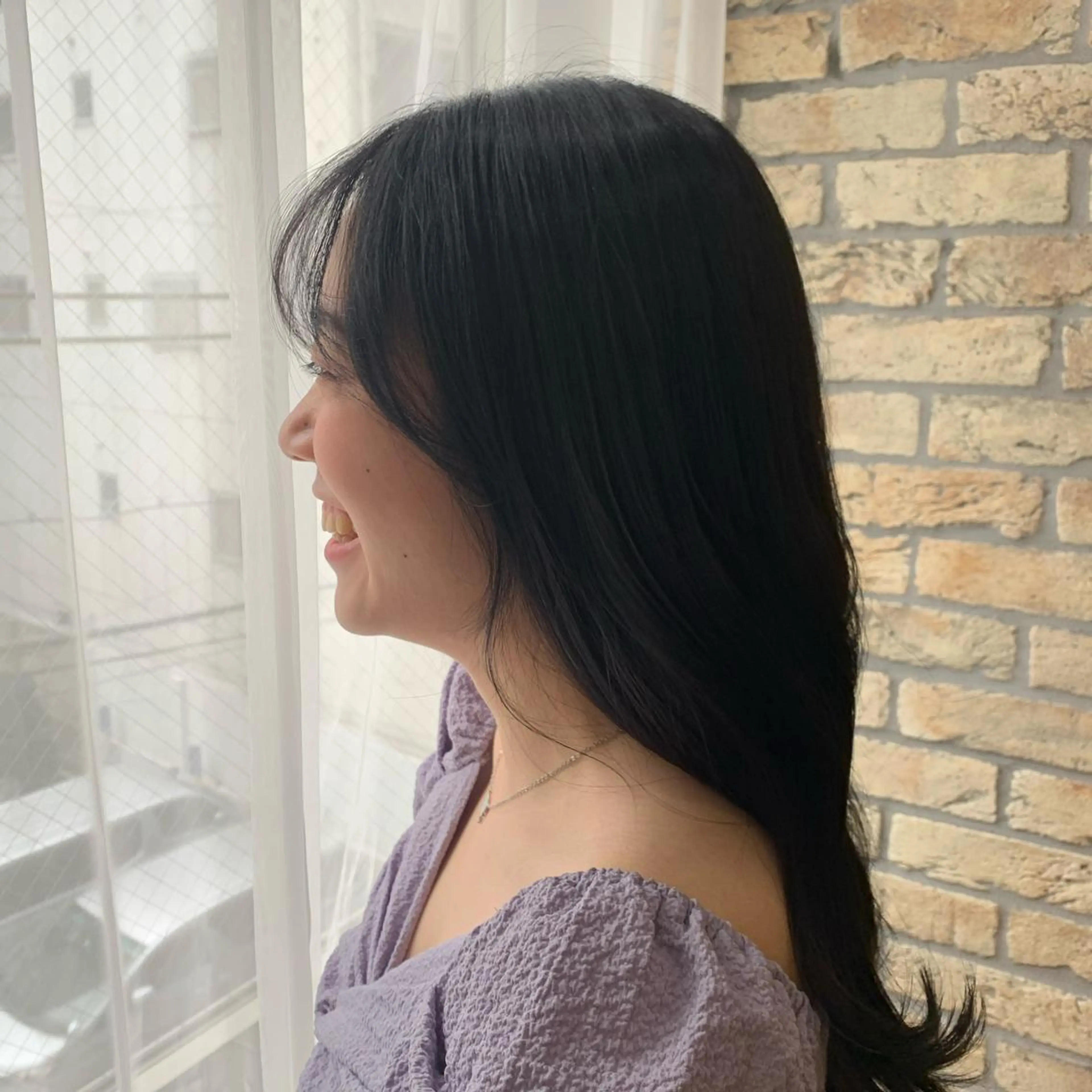 ロング カラー 韓国風ヘア シースルーバング 現地韓国ヘア🇰🇷 Chisaki치사키のヘアスタイル