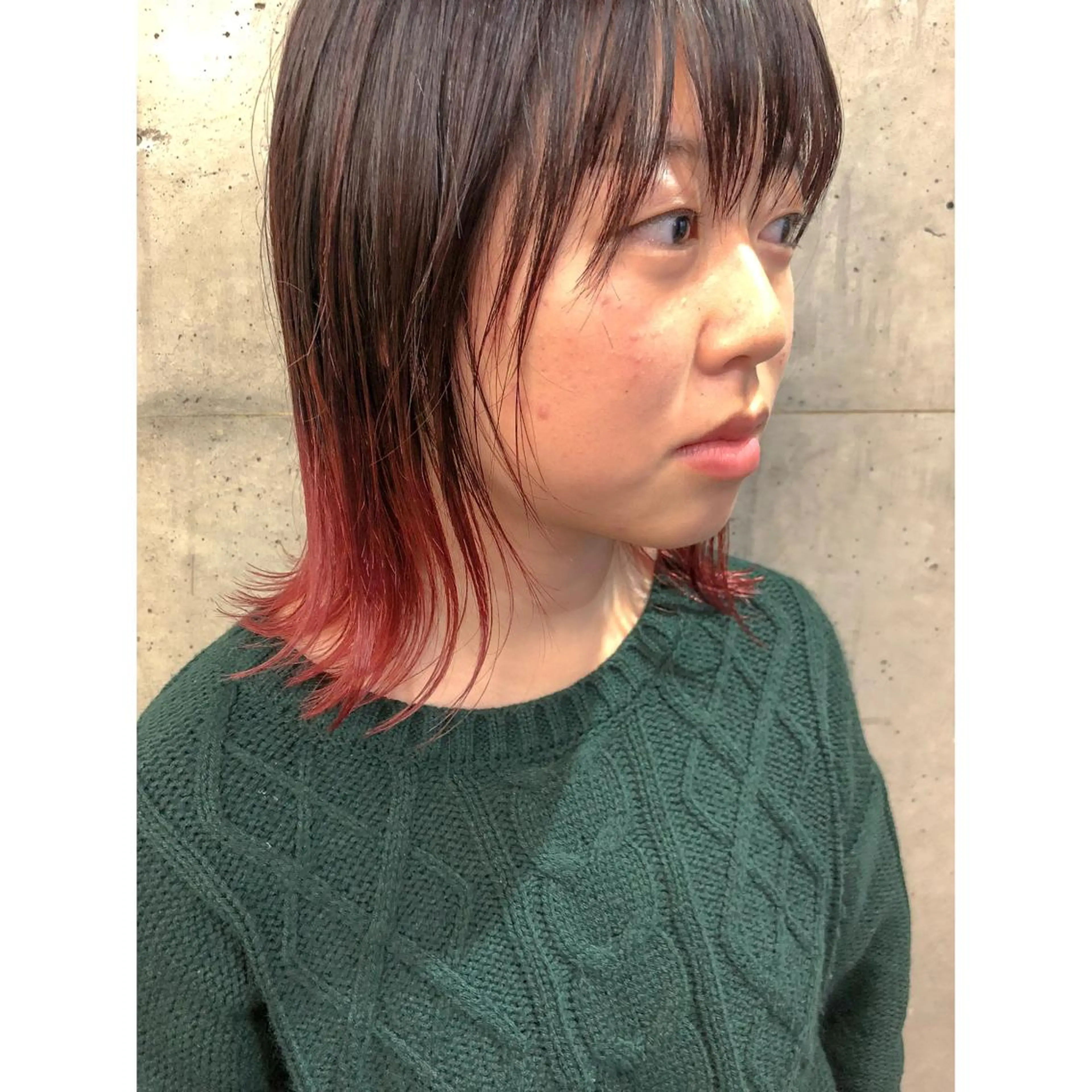 ミディアム カラー オレンジ レッドカラー カット ヘアカラー トリートメント ヘアセット センスをお届けします 大谷将生INFPのヘアスタイル