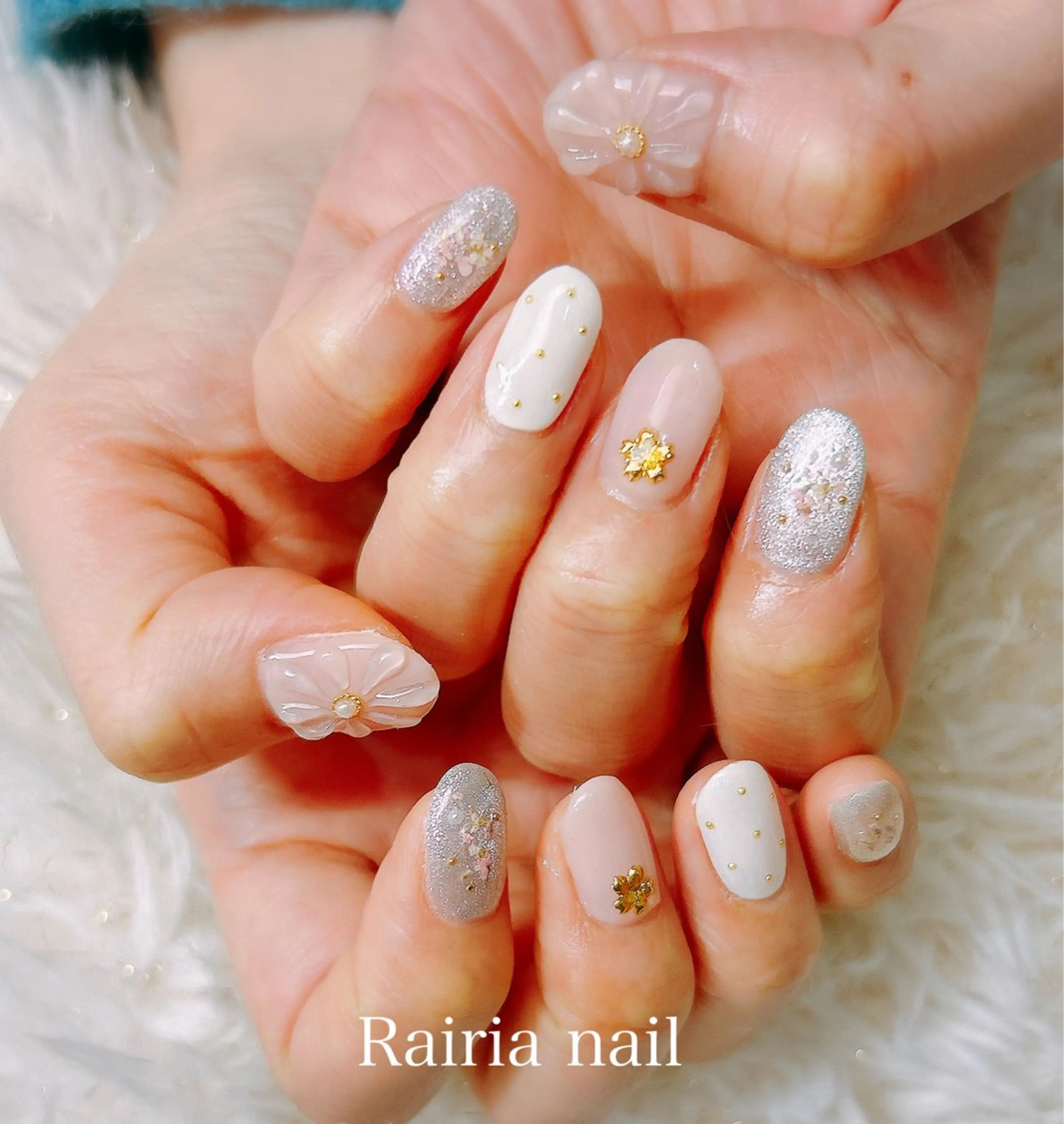 ネイル グリーン 持ち込み Rairia nail本八幡店のネイルデザイン