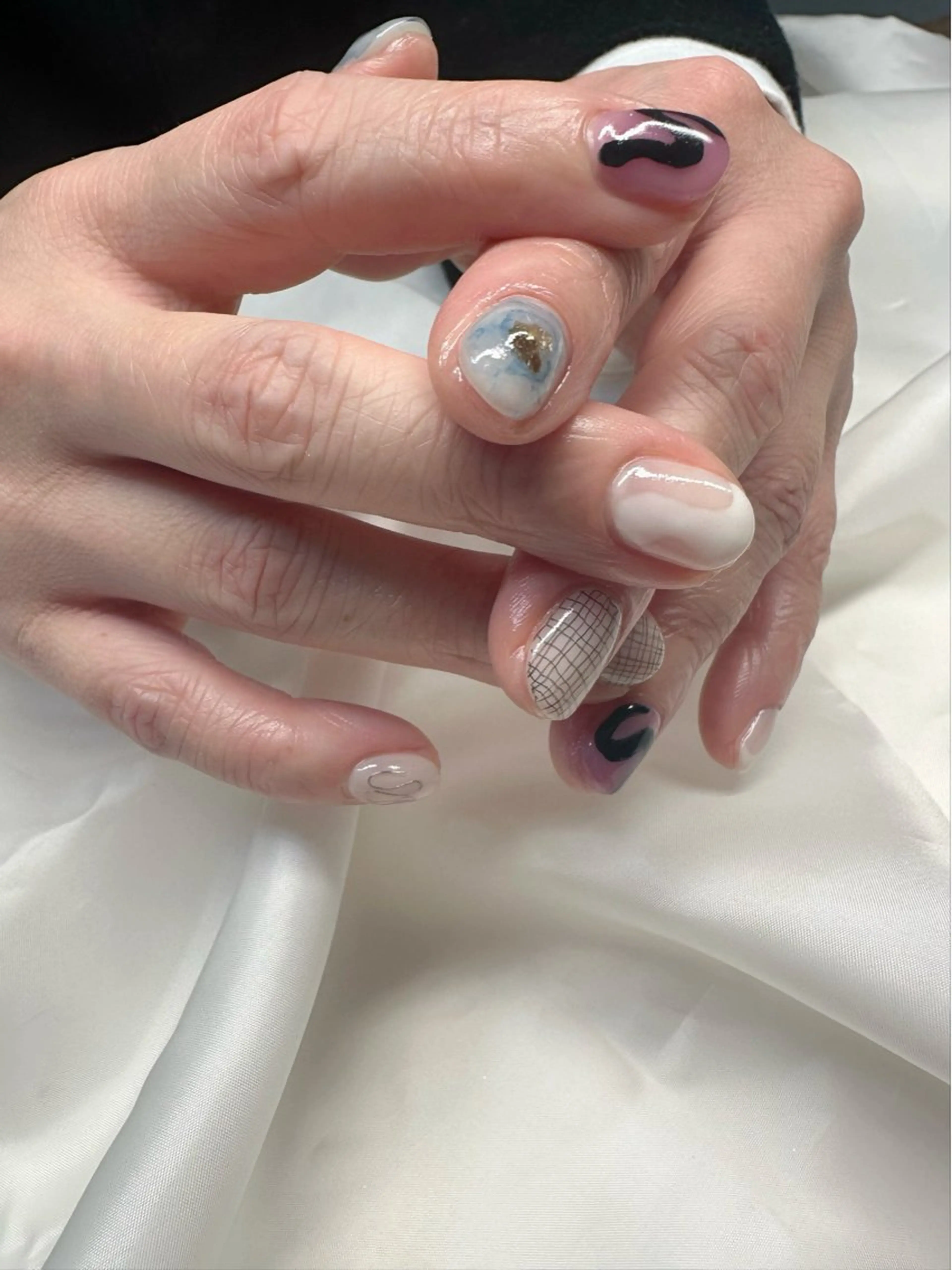 ネイル アートネイル クリアネイル 氷ネイル・うるうるネイル 韓国ネイル ニュアンスネイル 🪞KAPE NAIL 🪞のネイルデザイン