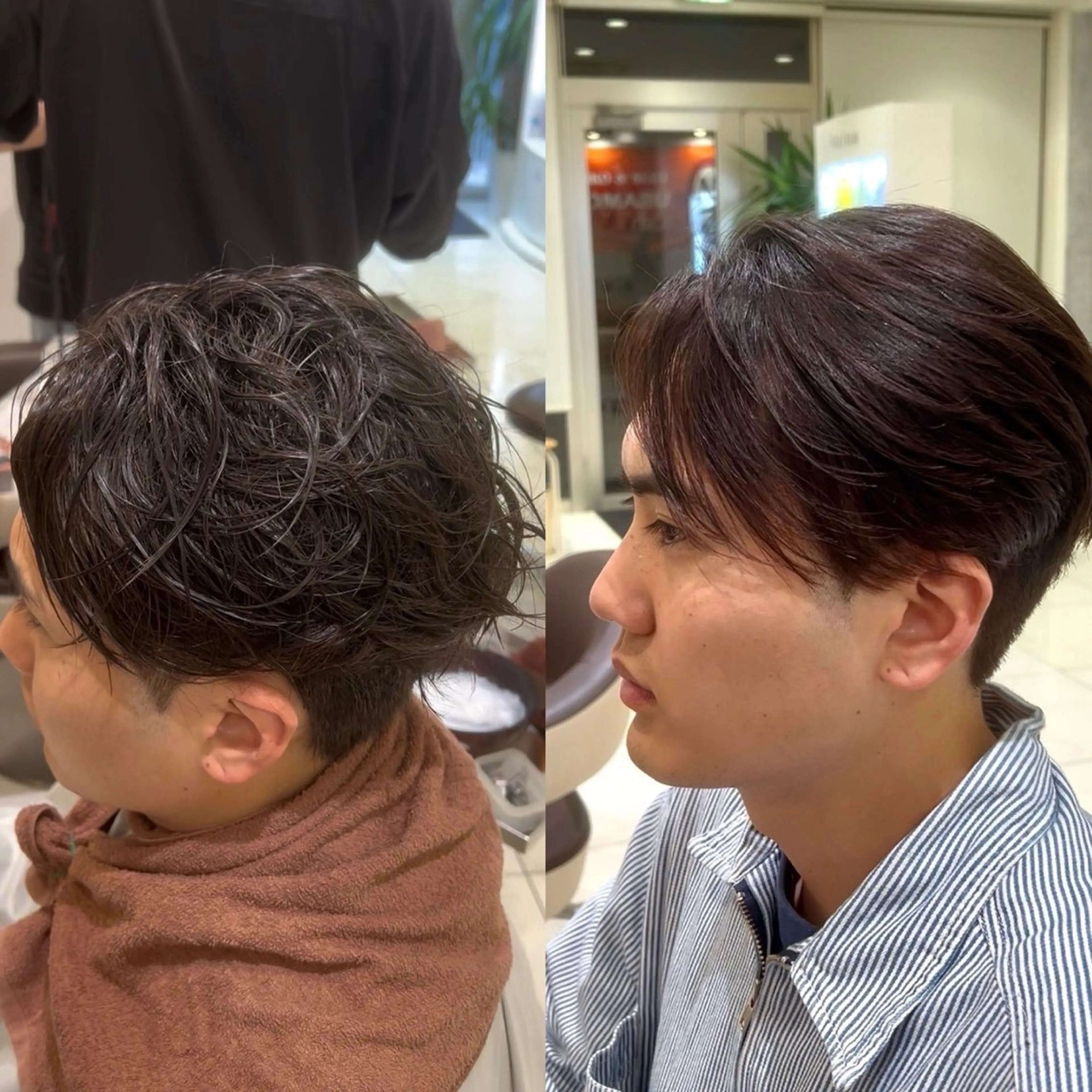 ショート パーマ メンズ カット 縮毛矯正 メンズ毛流れ 縮毛特化/土屋丈のヘアスタイル