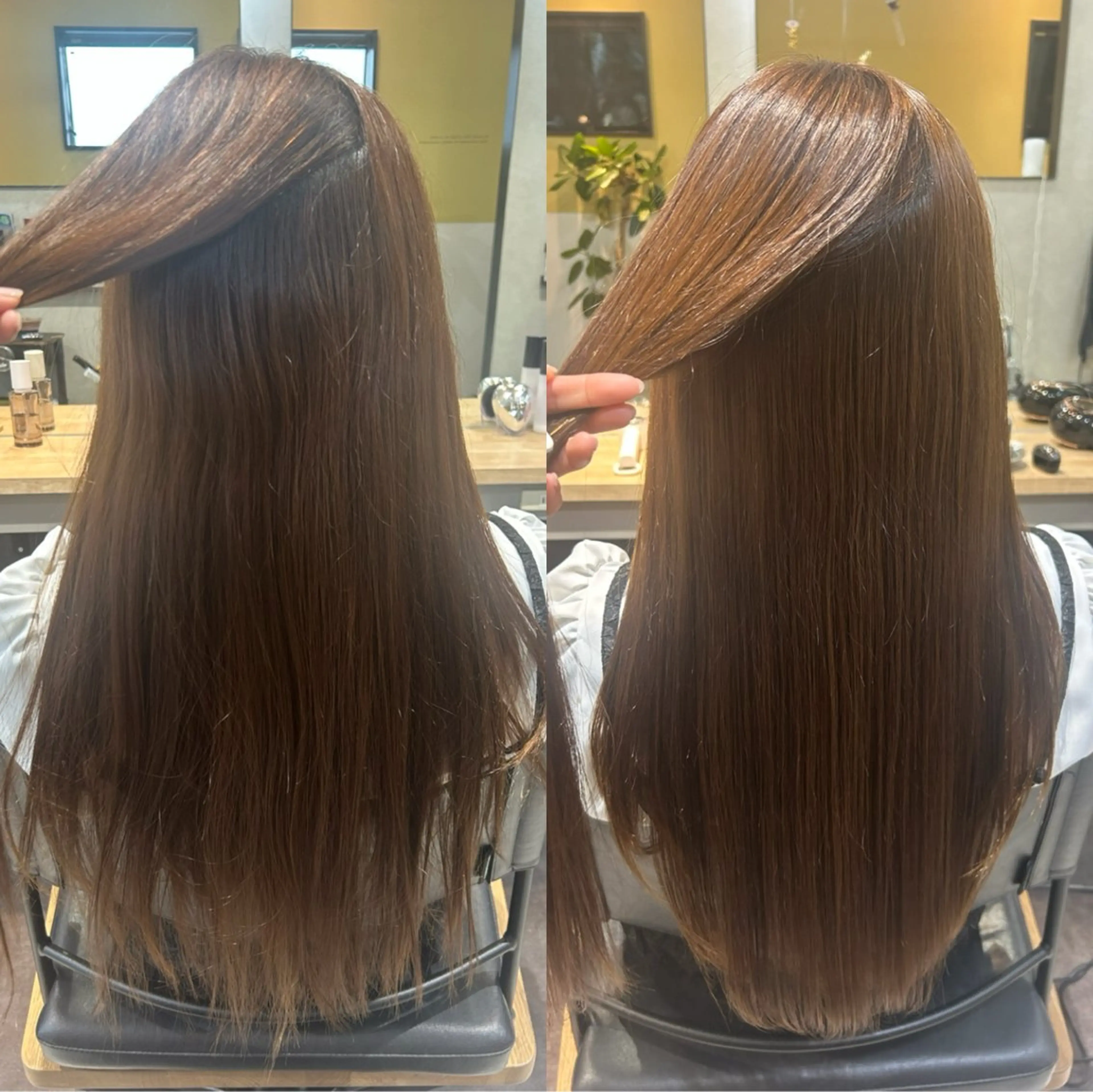 ロング パーマ 髪質改善 ストレートパーマ カット 縮毛矯正 トリートメント hub hair レイヤー/透明感のヘアスタイル