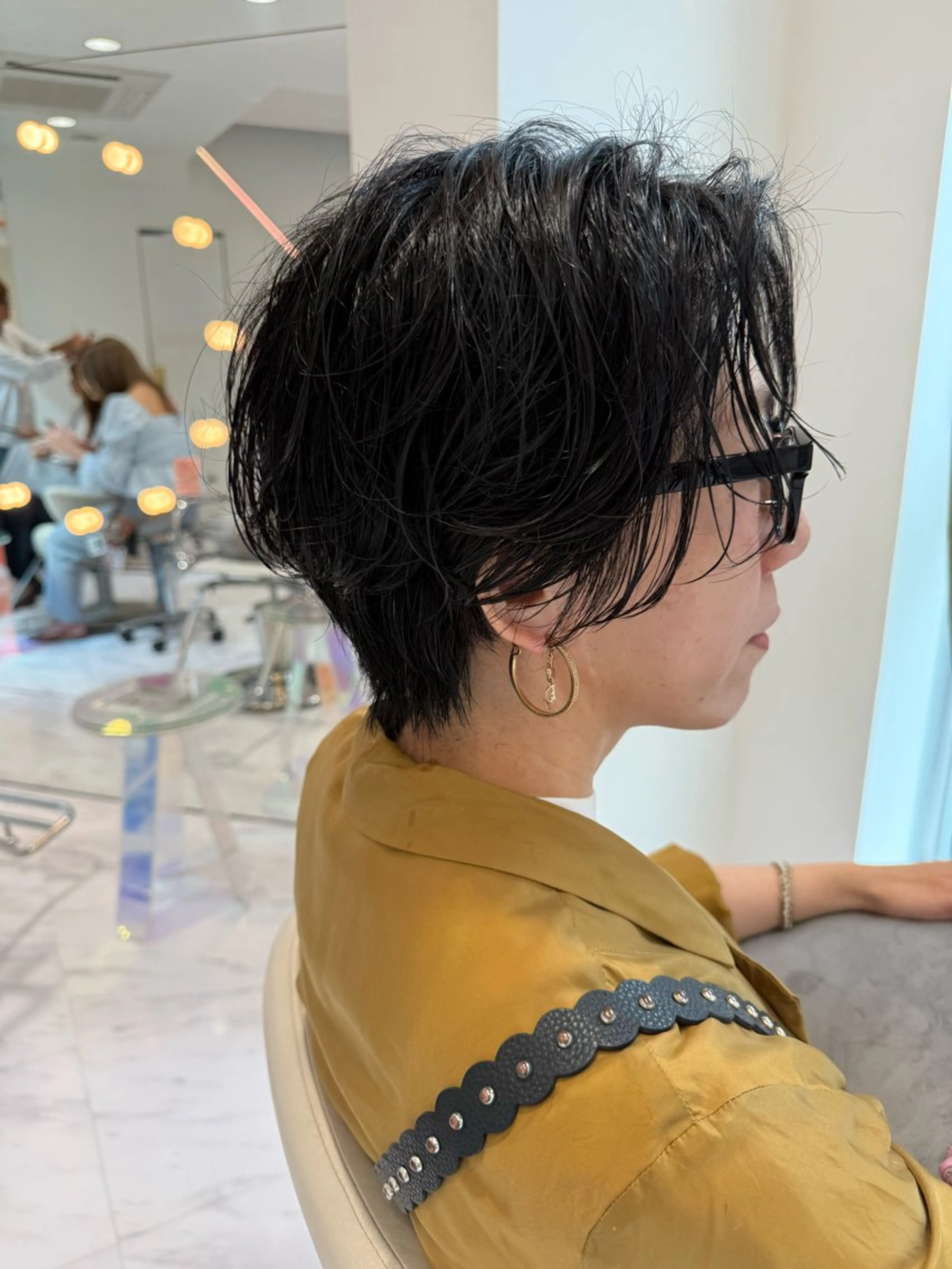 ショート パーマ ハンサムショート 顔周りカット ショートヘア カット パーマ 🌟TOSHI/透明 感カラー/ショートのヘアスタイル