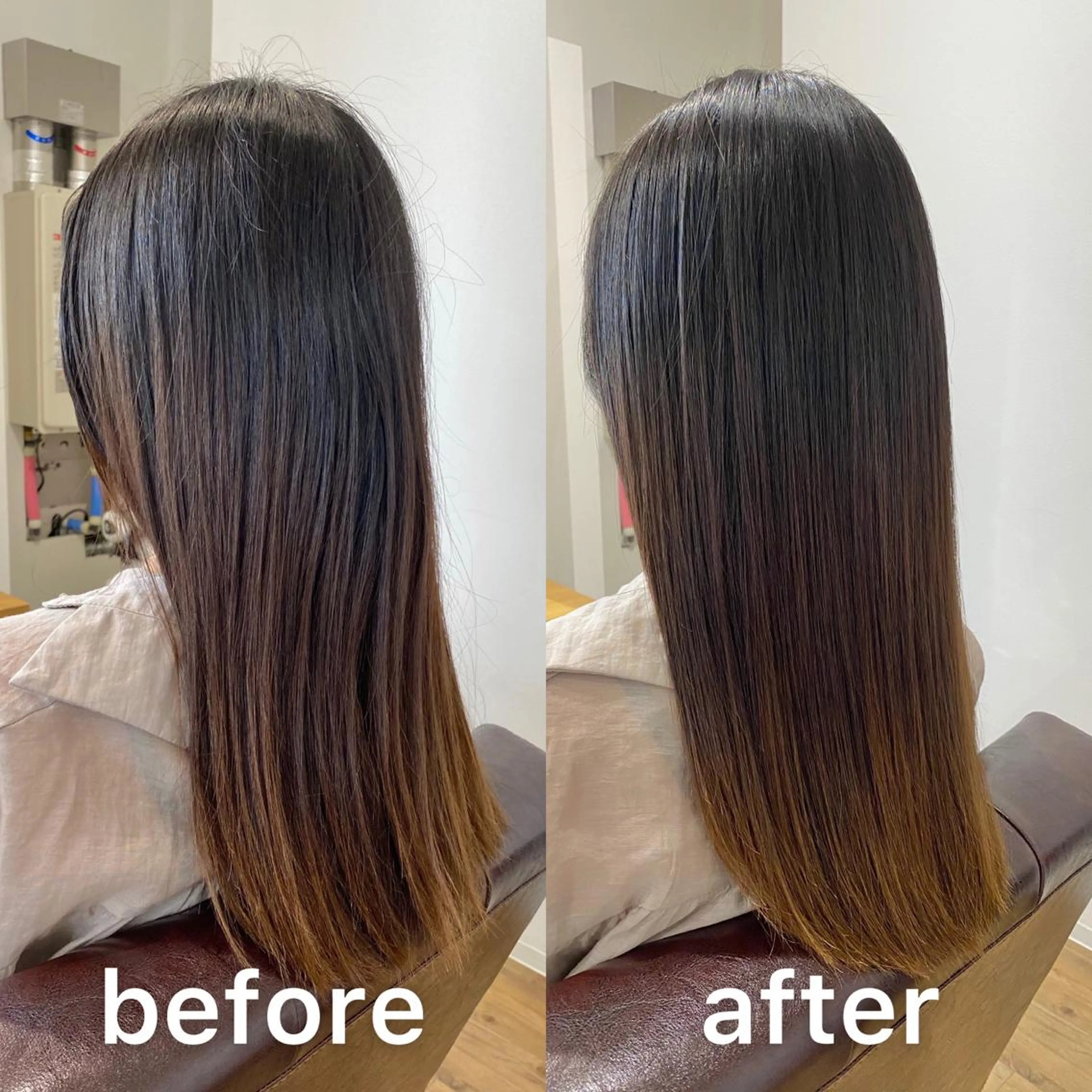 セミロング くせ毛 髪質改善 縮毛矯正 トリートメント KIZU 髪質改善 オカルト怪談のヘアスタイル