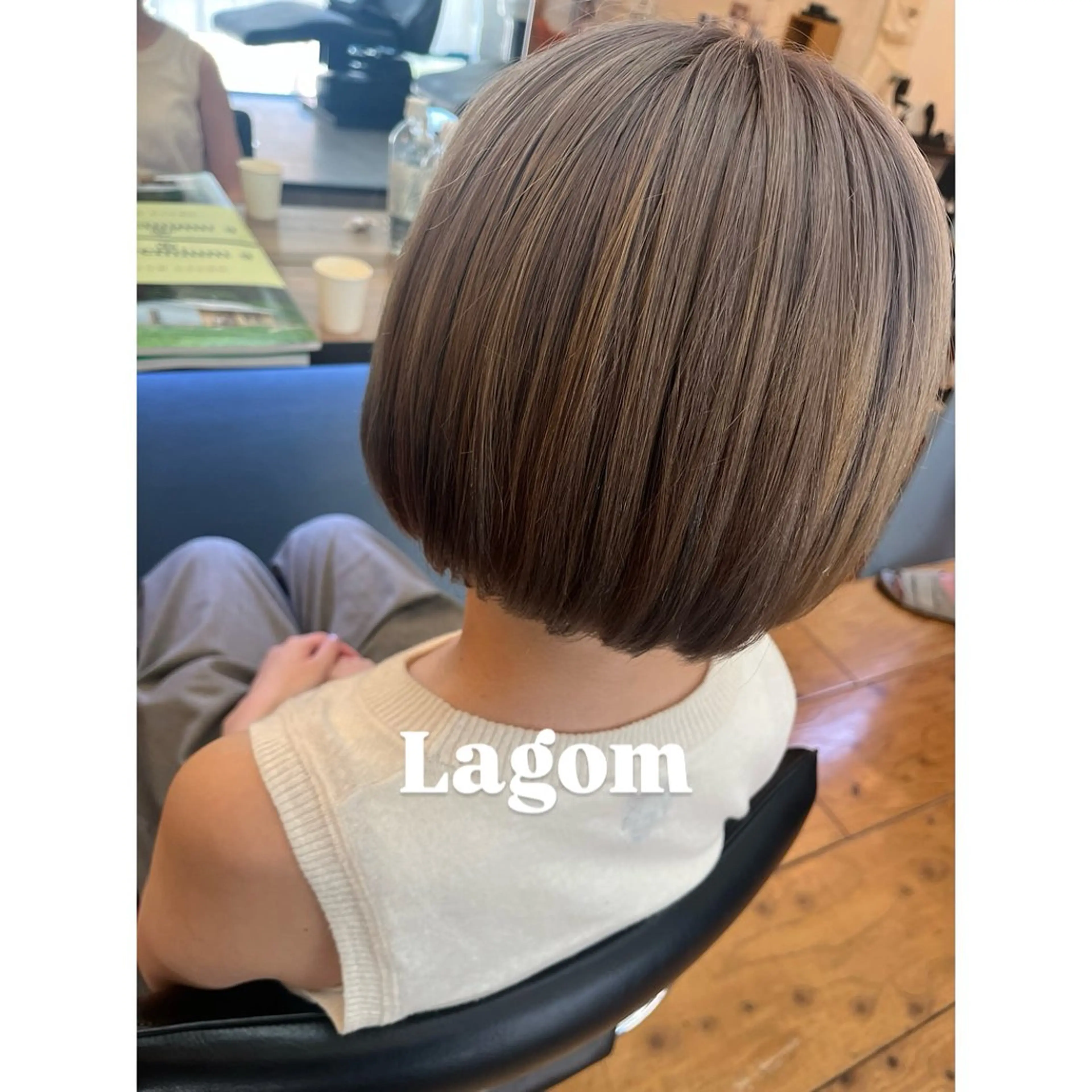ショート カラー ボブ 髪質改善 ショートヘア トリートメント Lagom(ラゴム) なかだのヘアスタイル