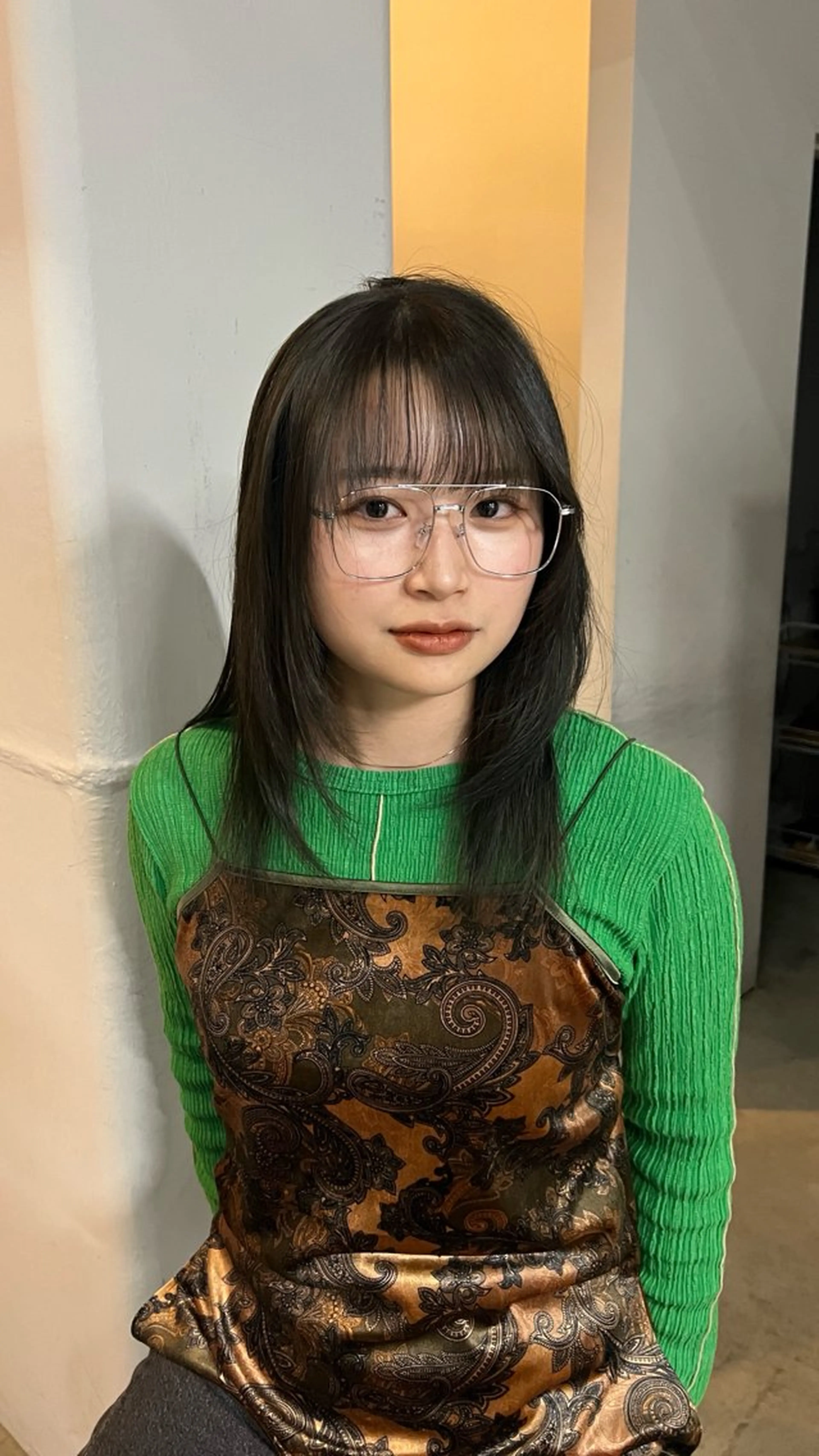 セミロング 千田 紗羽のヘアスタイル