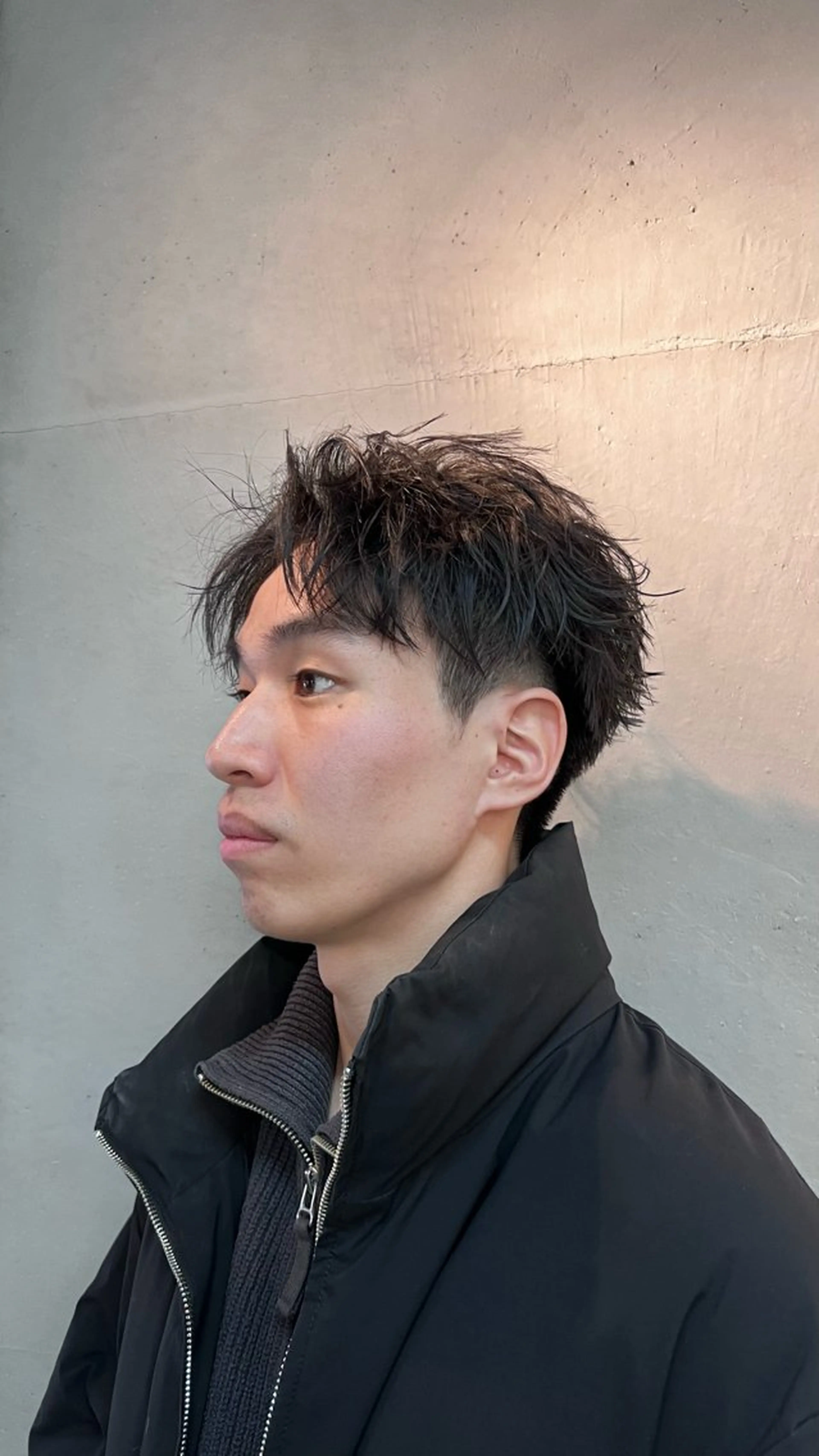 ショート パーマ メンズ センターパート メンズパーマ カット パーマ Alo所属・💥メンズパーマ /表参道/モント💥のヘアスタイル