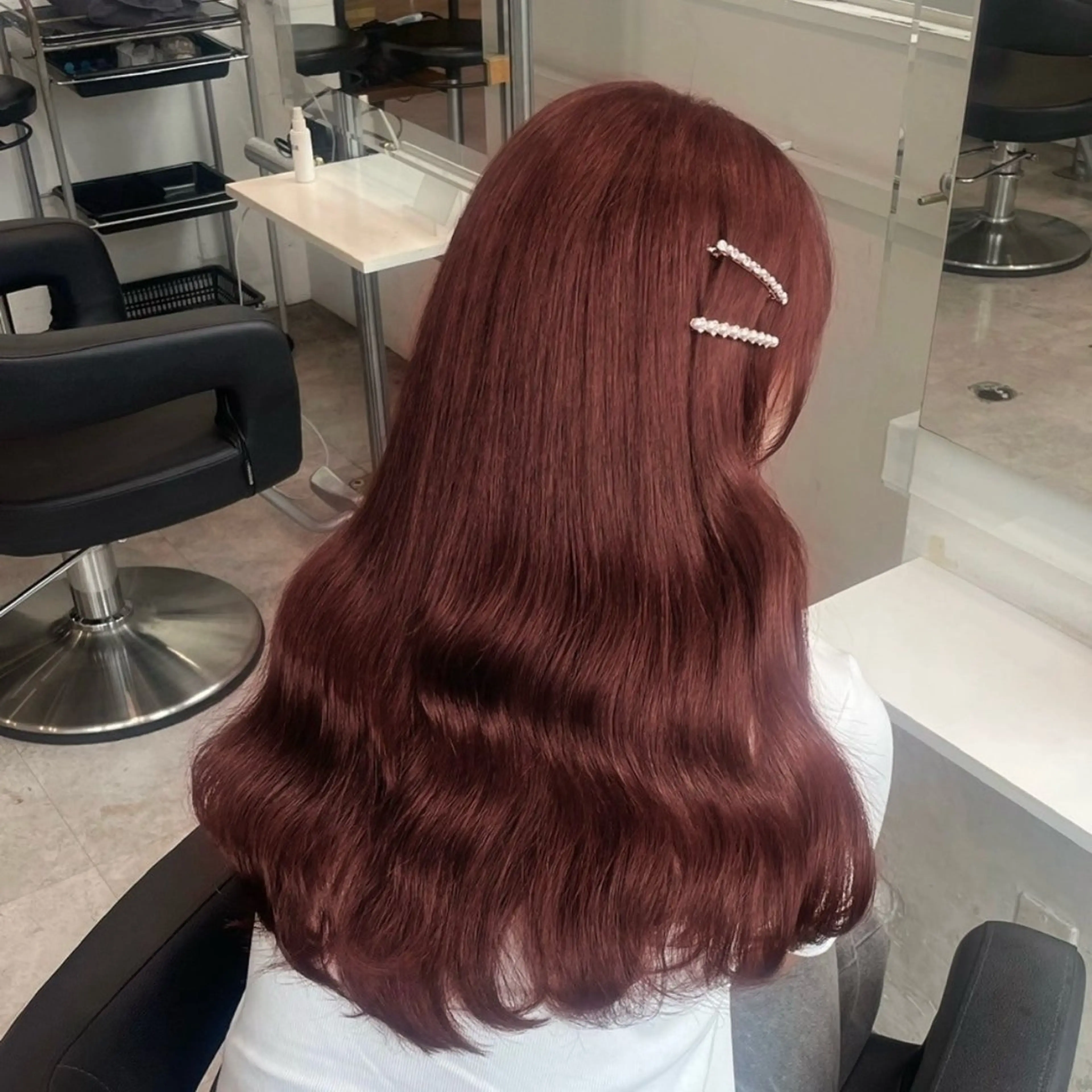 ロング カラー メンズ メンズブリーチ ブリーチ ブリーチなしカラー 髪質改善 トリートメント 💗愛され暖色💗 ピンク/レッド💗のヘアスタイル