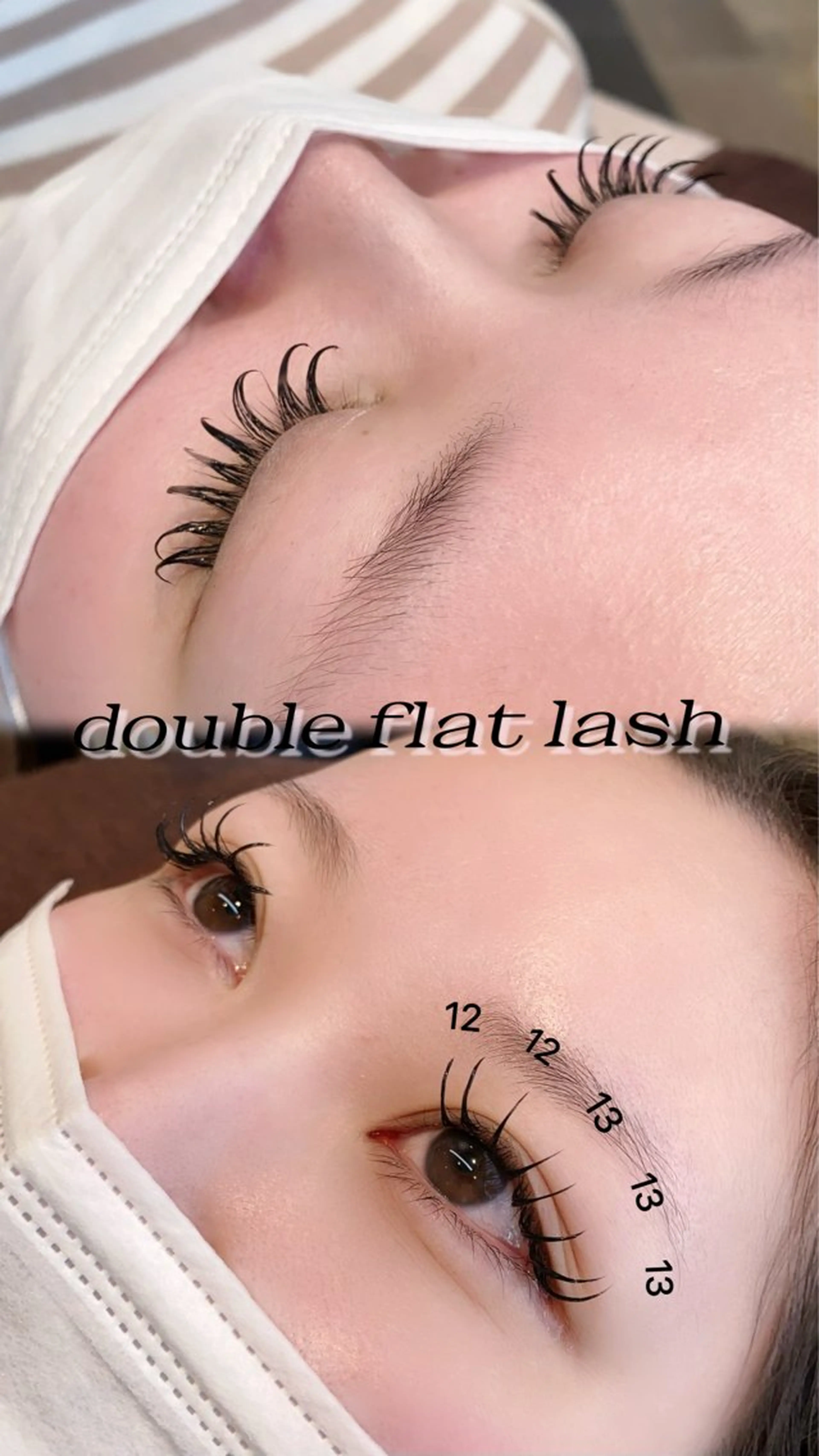 【オフなし】まつげエクステ 《ダブルフラットラッシュ》80束（160本）※ブラックのみの写真