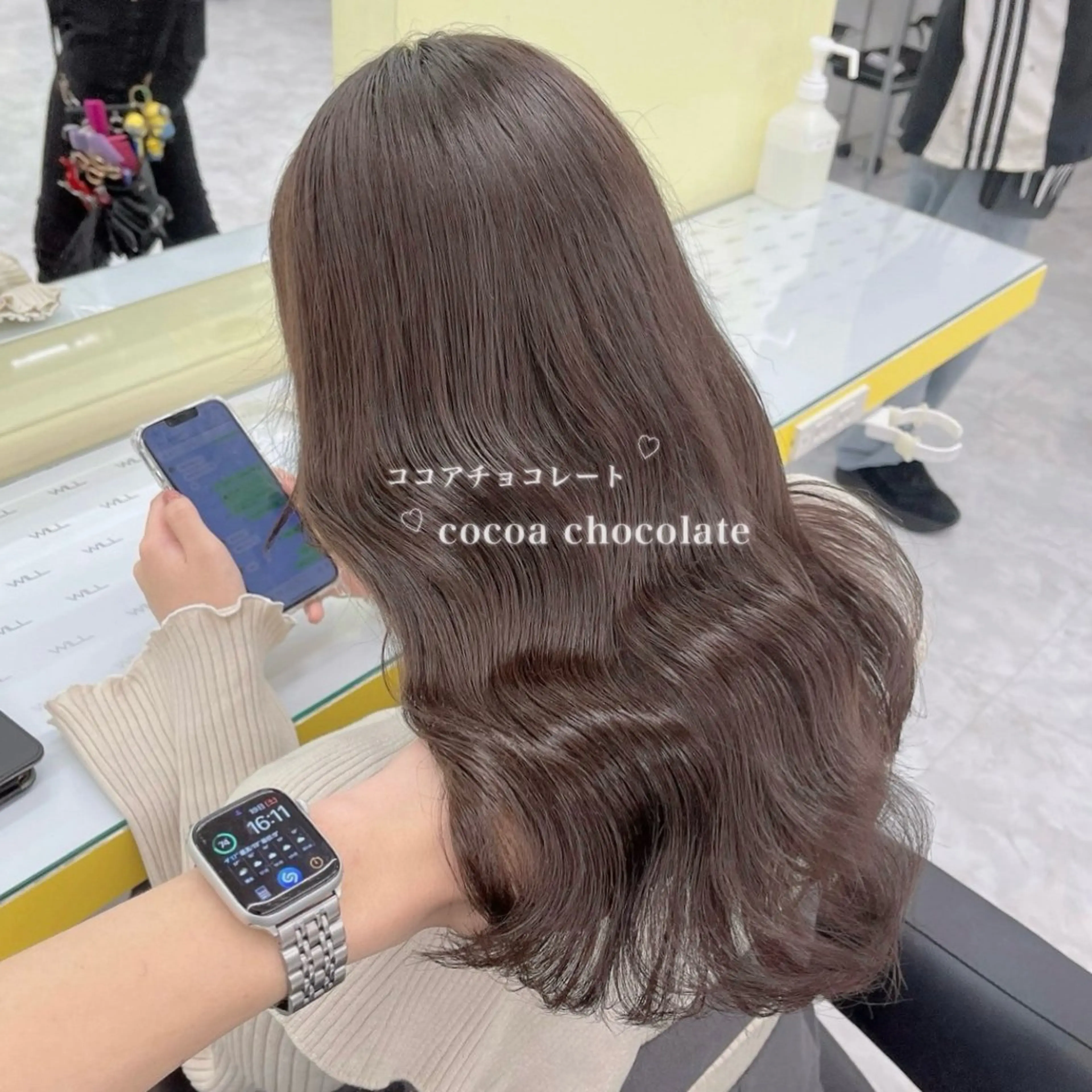 ロング カラー 韓国風艶髪🎀 暖色カラー🤍のヘアスタイル