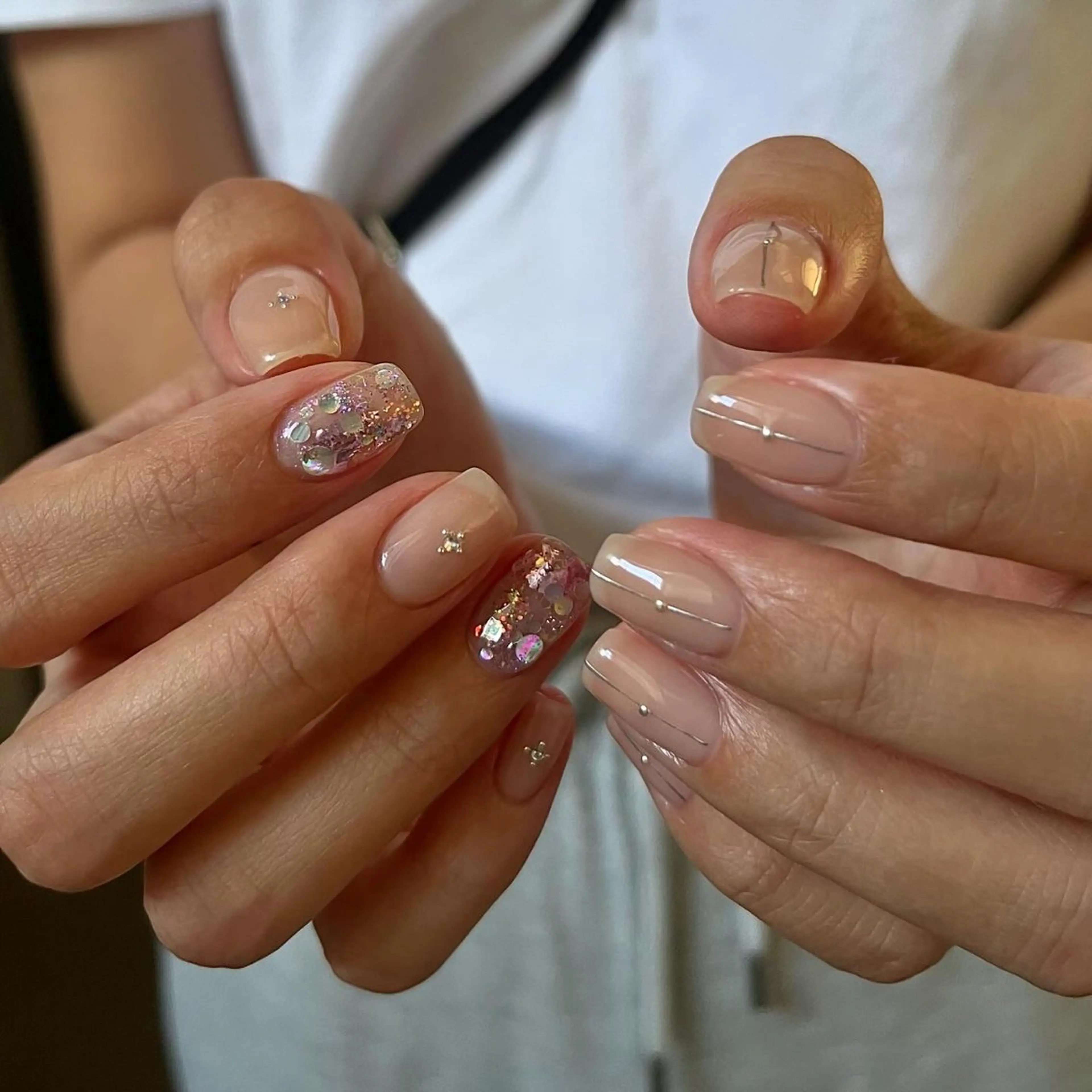 ネイル グリーン ハンドネイル vegh.所属・vegh. nail／阿波座のネイルデザイン