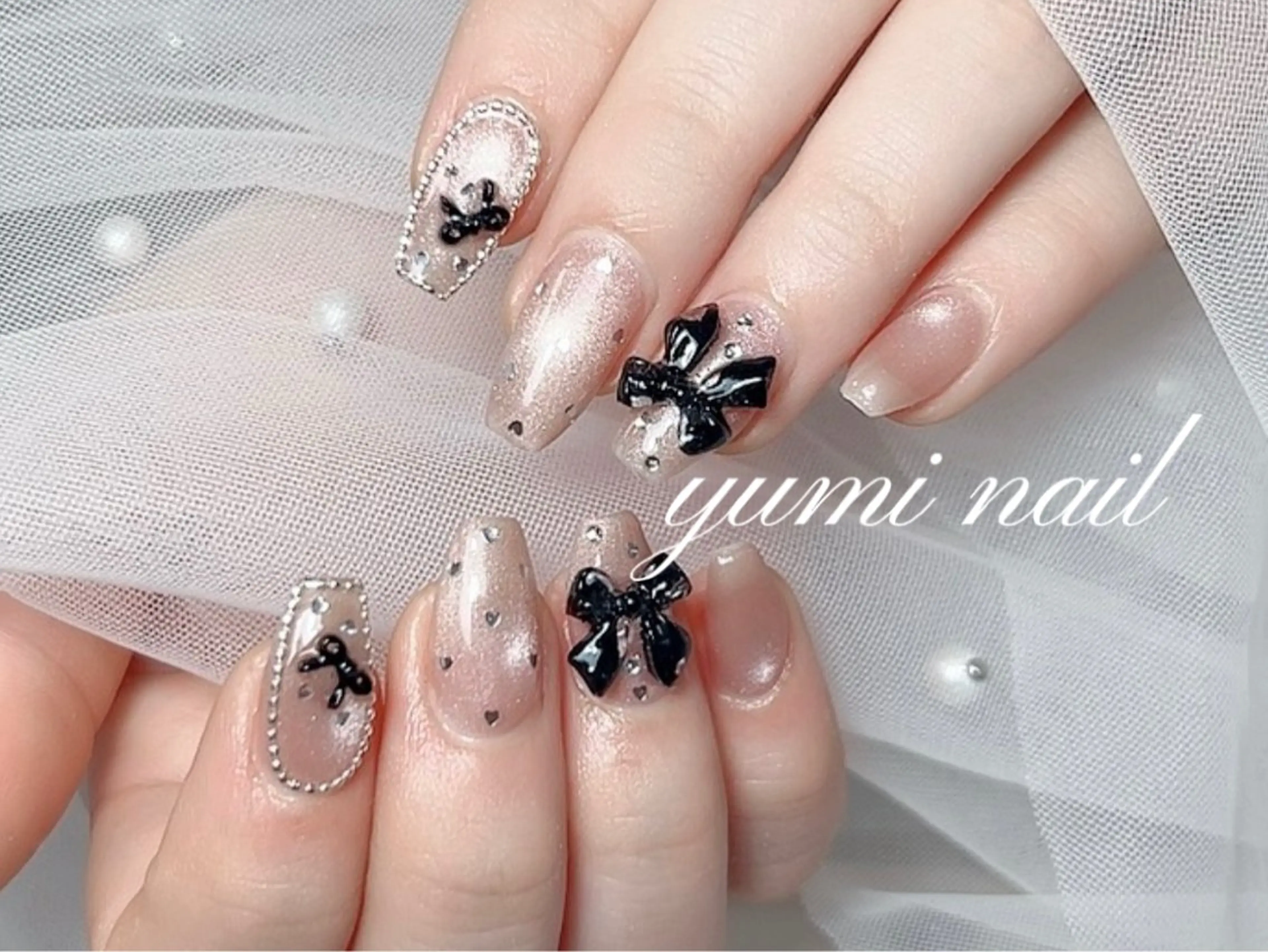 ネイル ハンドネイル 𝐲𝐮𝐦𝐢🎀 長さ出しデザイン専門のネイルデザイン