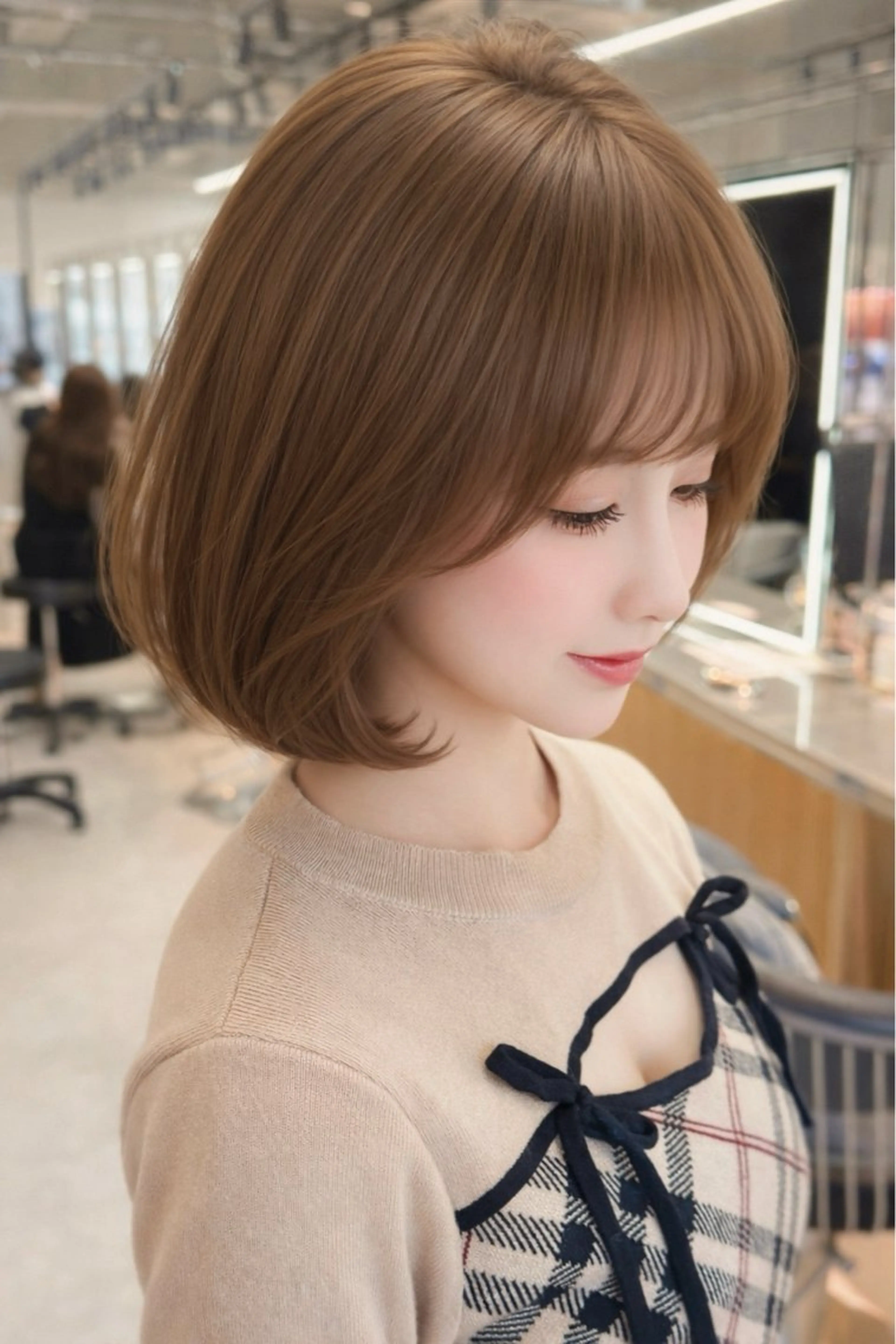 ショート カラー 木元 瑛✂︎ボブのヘアスタイル