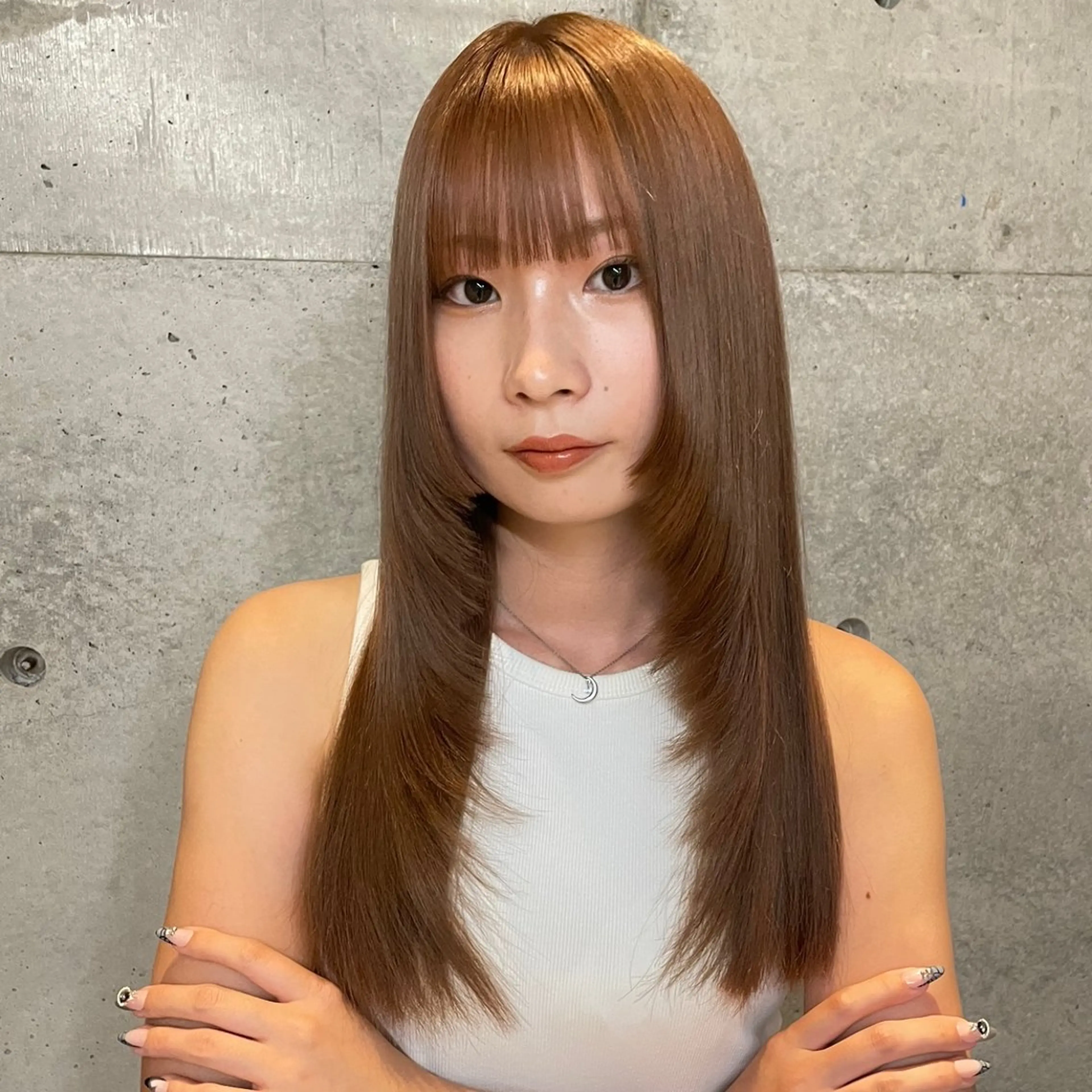 セミロング カラー ヘアアレンジ カット ヘアカラー トリートメント Mizobe misakiのヘアスタイル