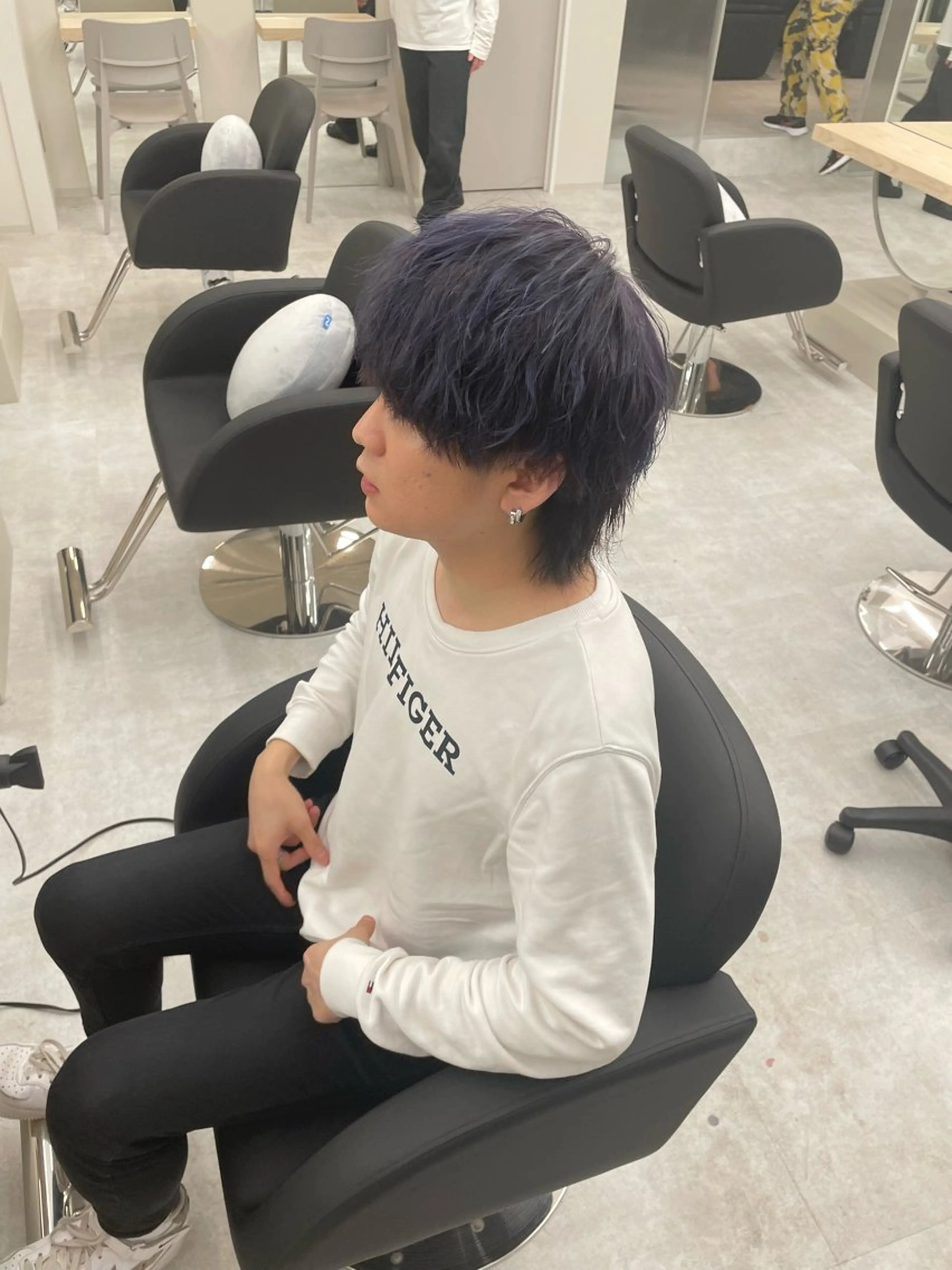 カラー ブリーチ ブルーカラー ブルーパープル 透明感カラー ダブルカラー カット ヘアカラー 『最新ヘア・髪革命』 🐬YUYA🐬のヘアスタイル