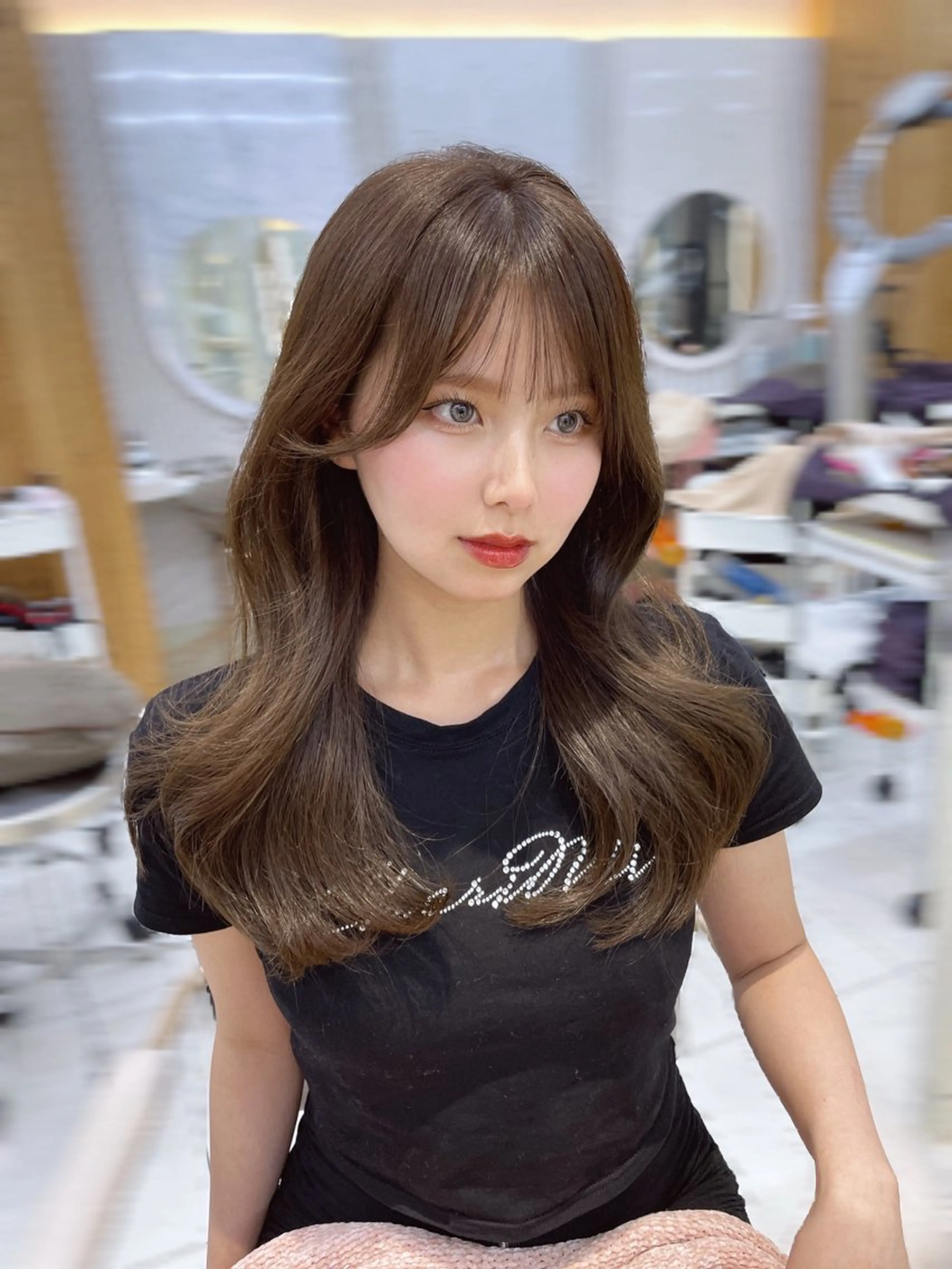 セミロング 顔周り/透明感カラー /韓国ヘア/TAKUのヘアスタイル