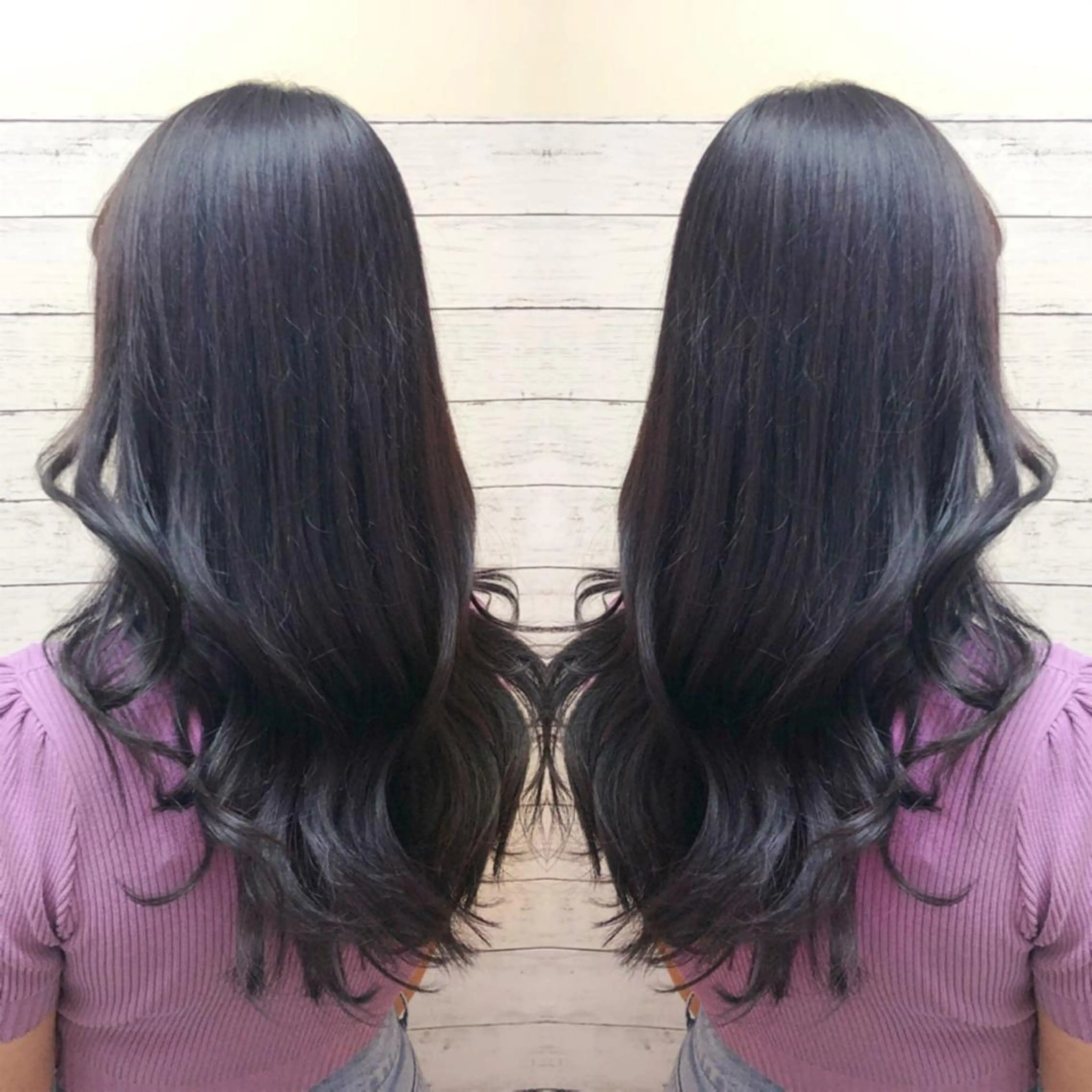 ロング カラー ヘアカラー トリートメント ヘアセット 韓国ヘア🤍髪質改善 🇰🇷AKANEのヘアスタイル