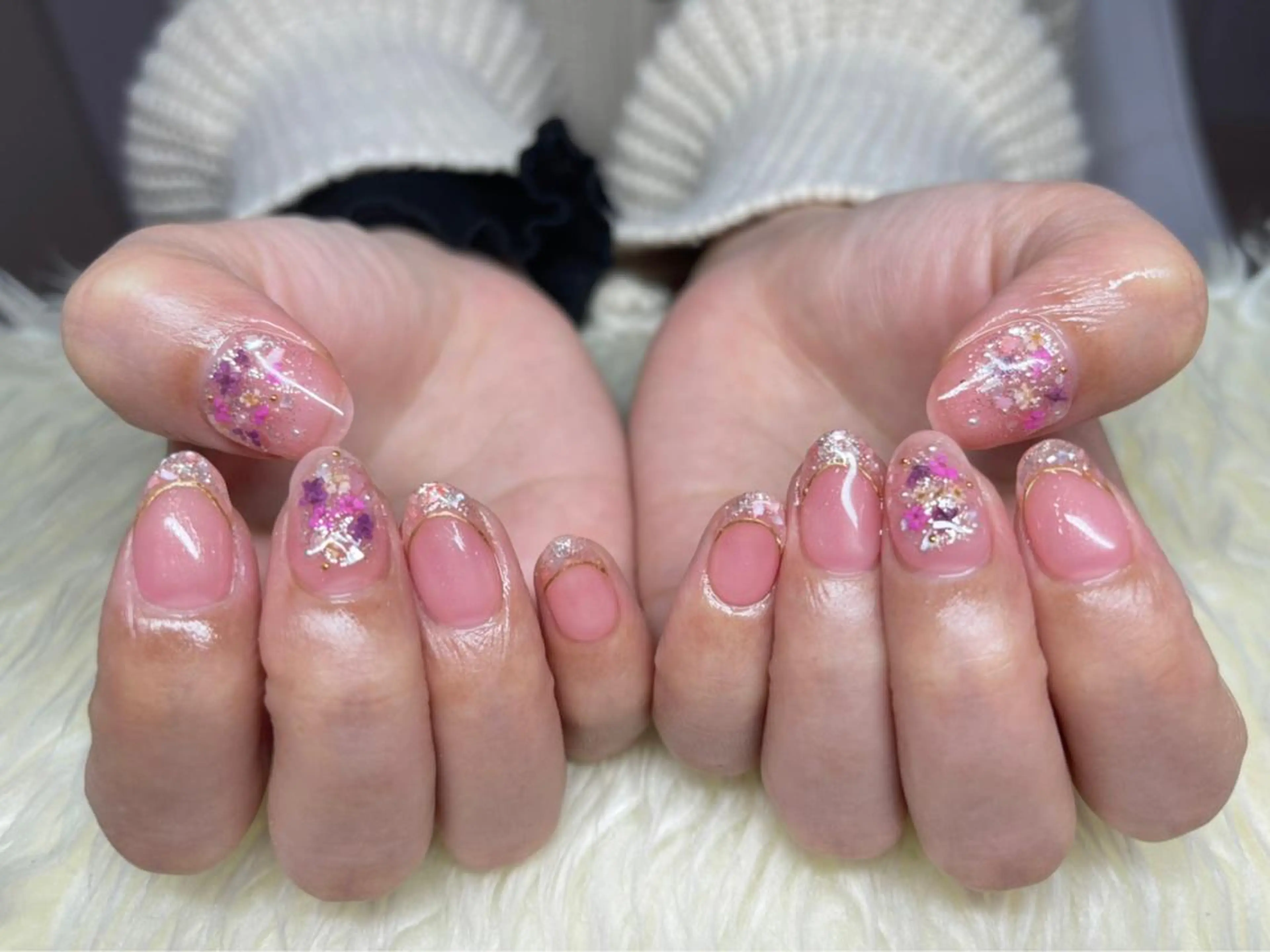 ネイル ジェルネイル 韓国ネイル マグネットネイル 持ち込み パラジェル ハンドネイル Nail&eye Belire 新宿のネイルデザイン