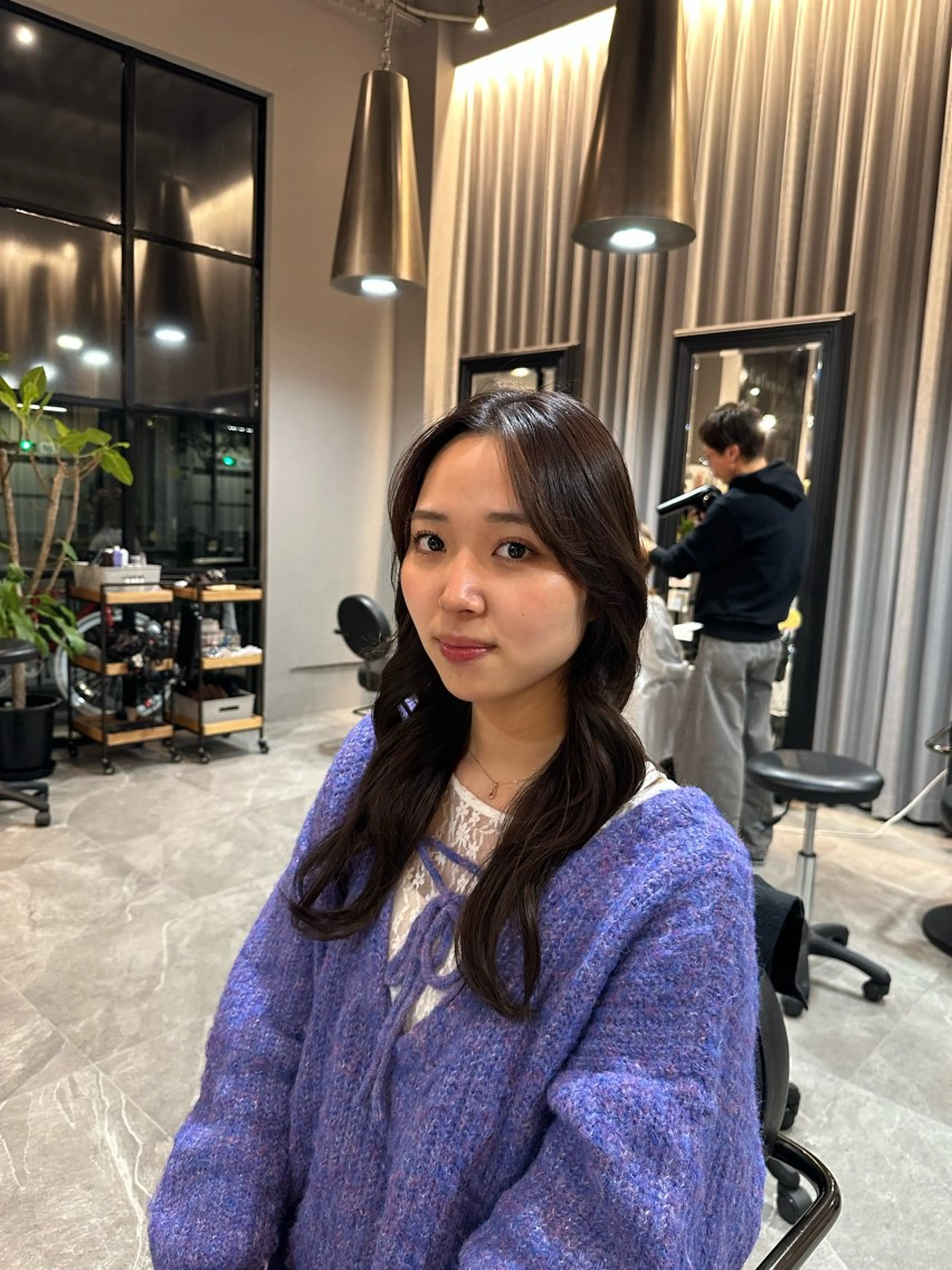 ロング カラー 透明感カラー グレージュ 顔周りカット レイヤーカット カット ヘアカラー ✨Kiyo / Lolonois中津のヘアスタイル