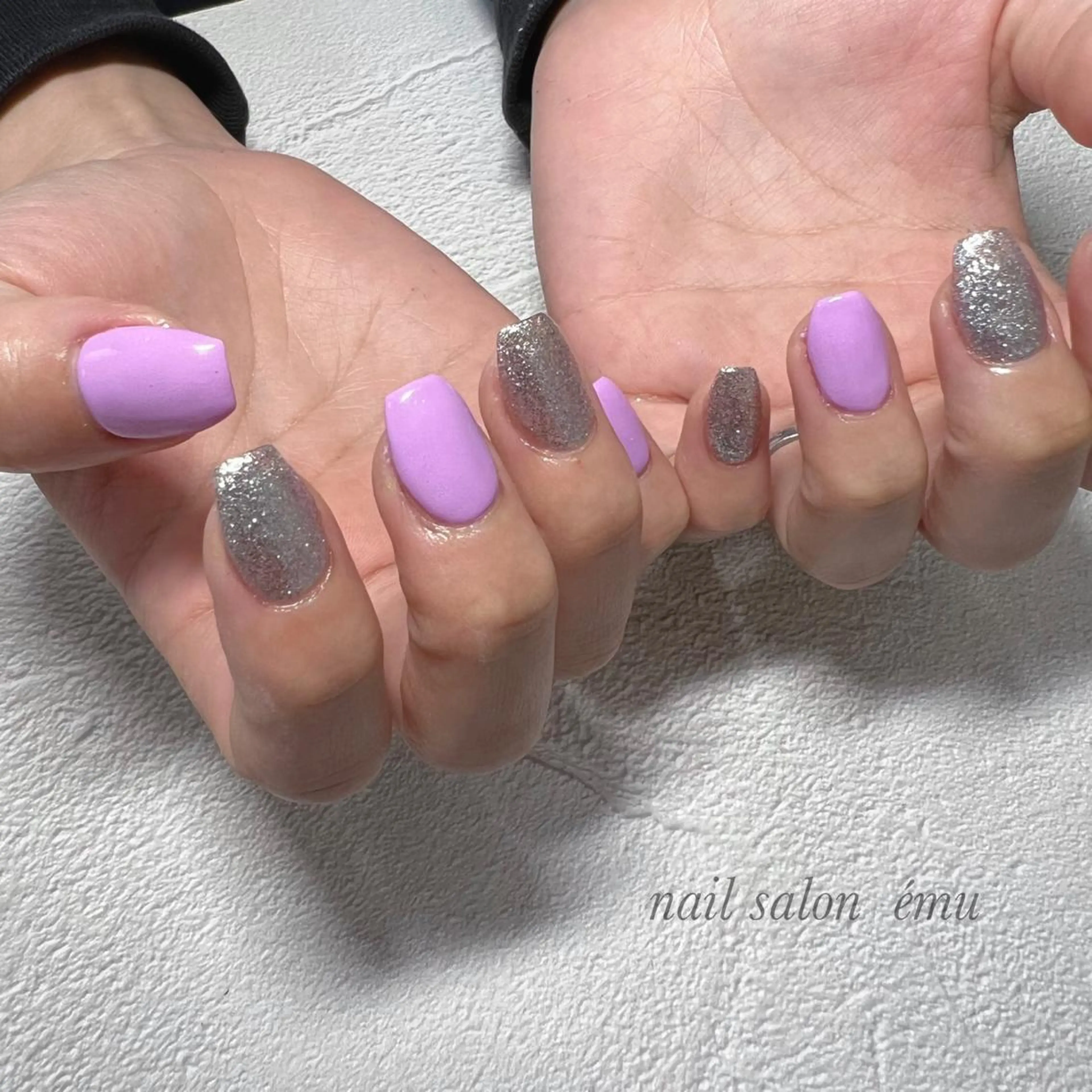 ミディアム ネイル ハンドネイル nail salon émuのネイルデザイン