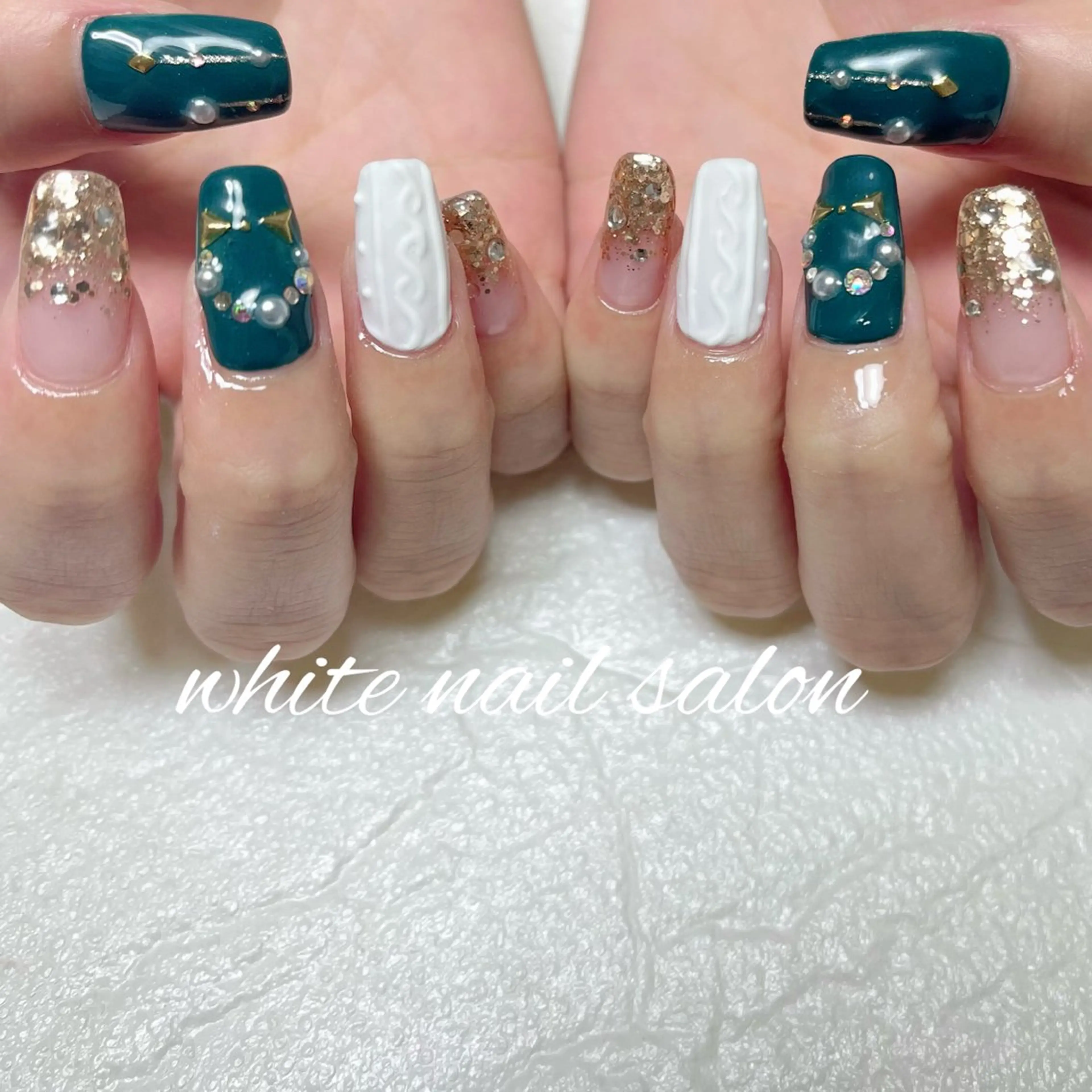 ネイル ラメ(グリッター) ハンドネイル white nail salonのネイルデザイン