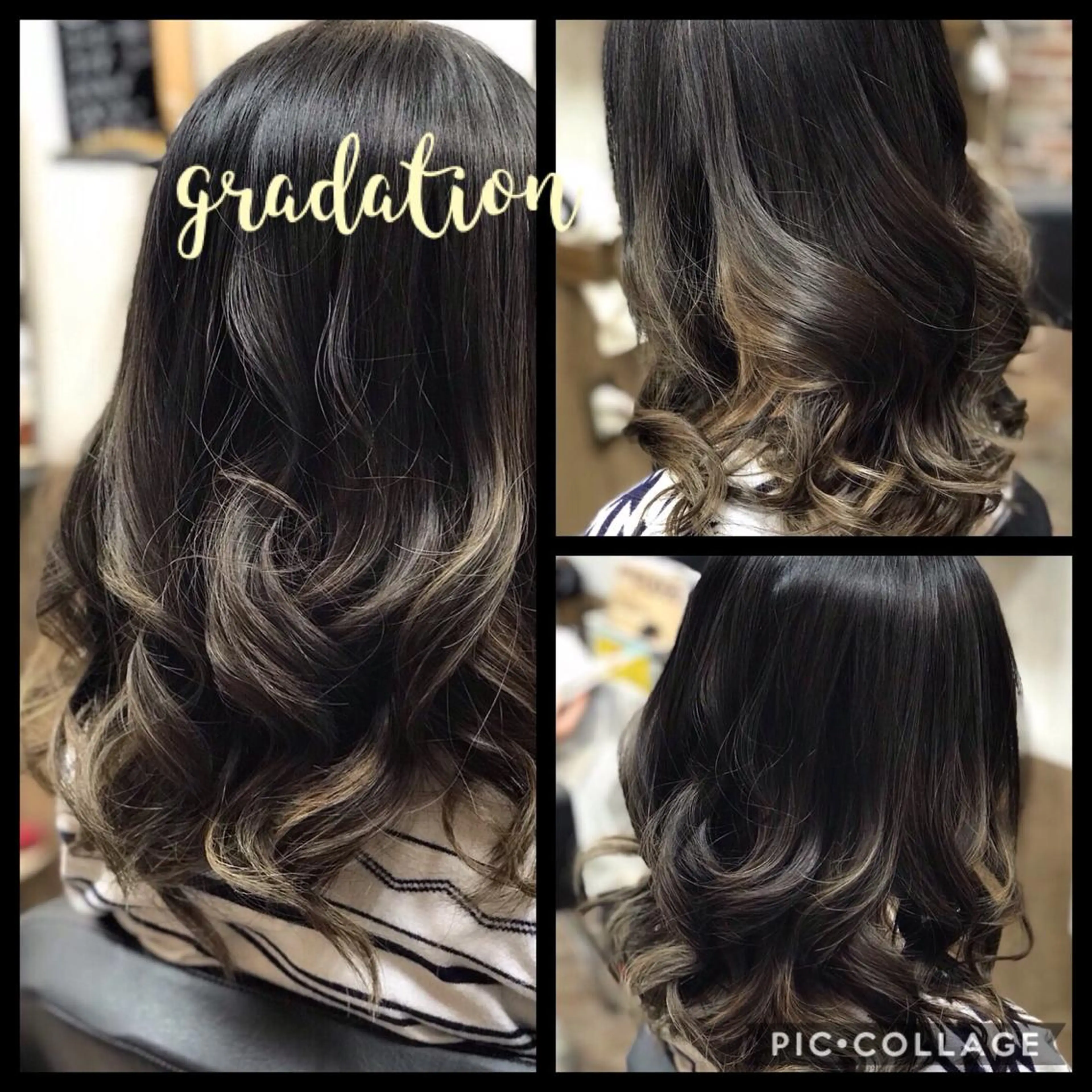 セミロング カラー パーマ カット ヘアカラー ヘアサロンオスカー 岸和田蛸地蔵店のヘアスタイル