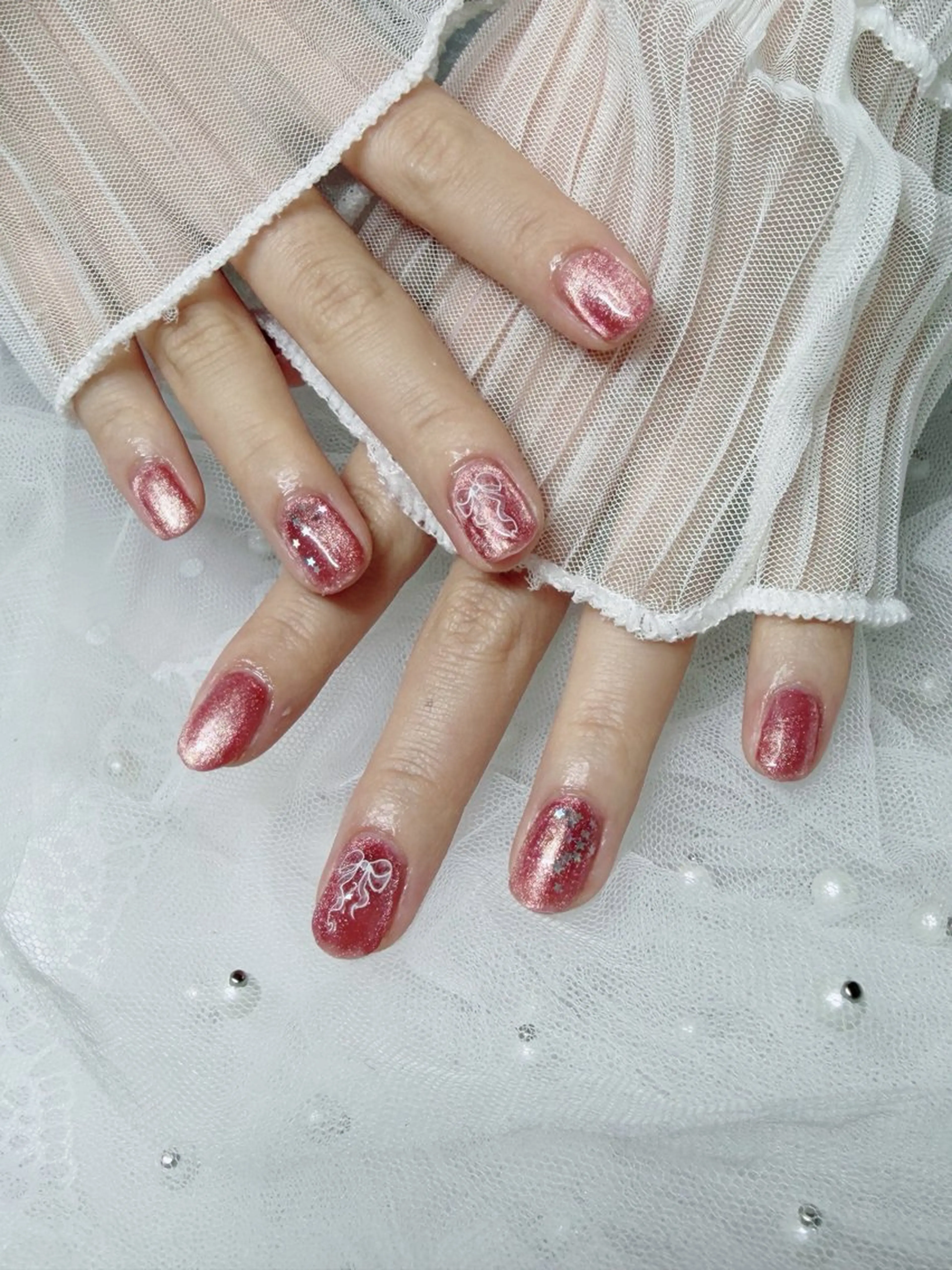 ネイル アートネイル マグネットネイル ハンドネイル Rencontre所属・Rencontre 四谷三丁目韓国ネイルのネイルデザイン