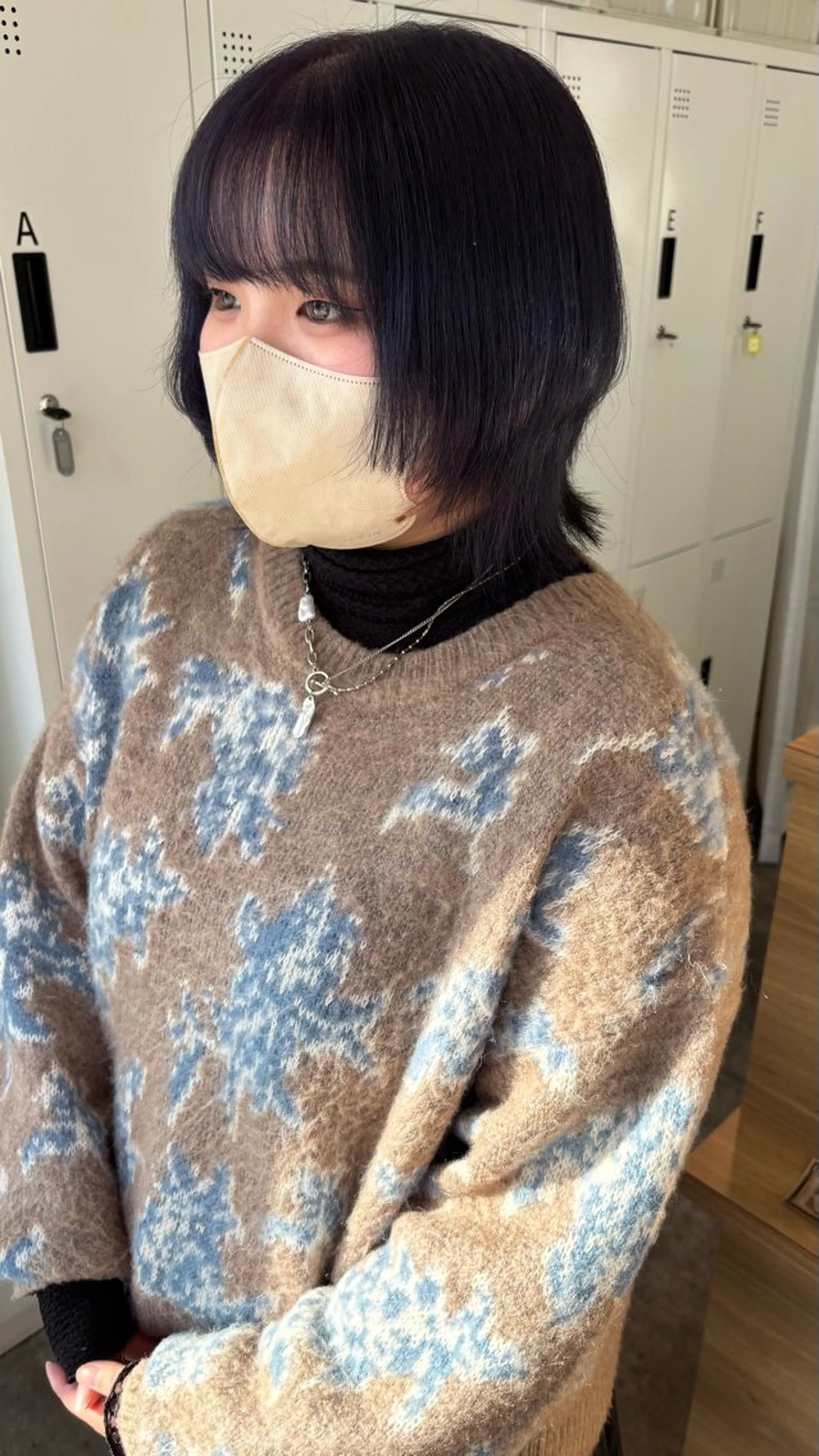 ショート カラー ブリーチ ラベンダーカラー 顔周りカット レイヤーカット 小顔カット non .のヘアスタイル