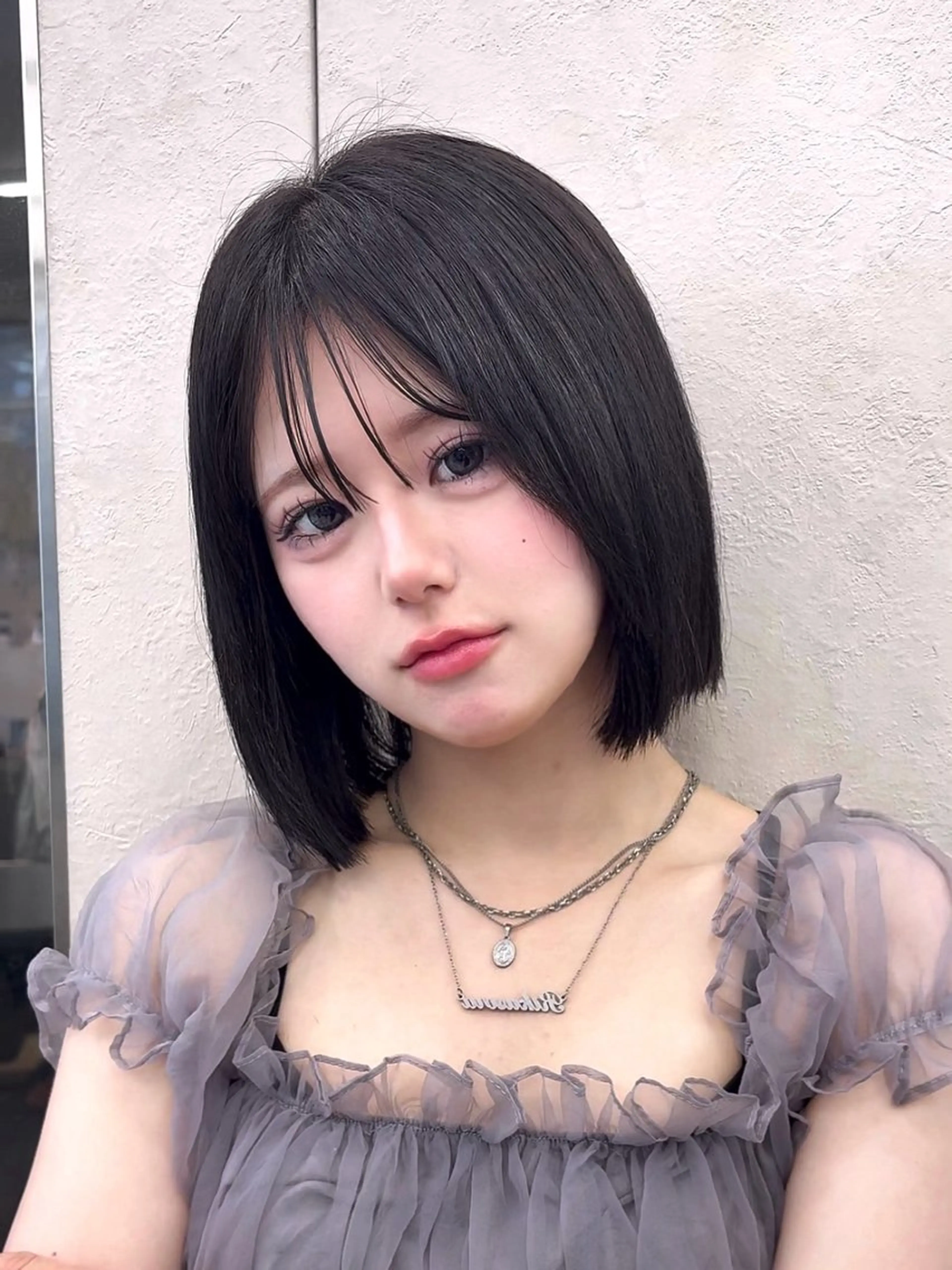 セミロング 縮毛矯正 トリートメント 谷川が作る熊本1🏅 ＆レイヤーカットのヘアスタイル