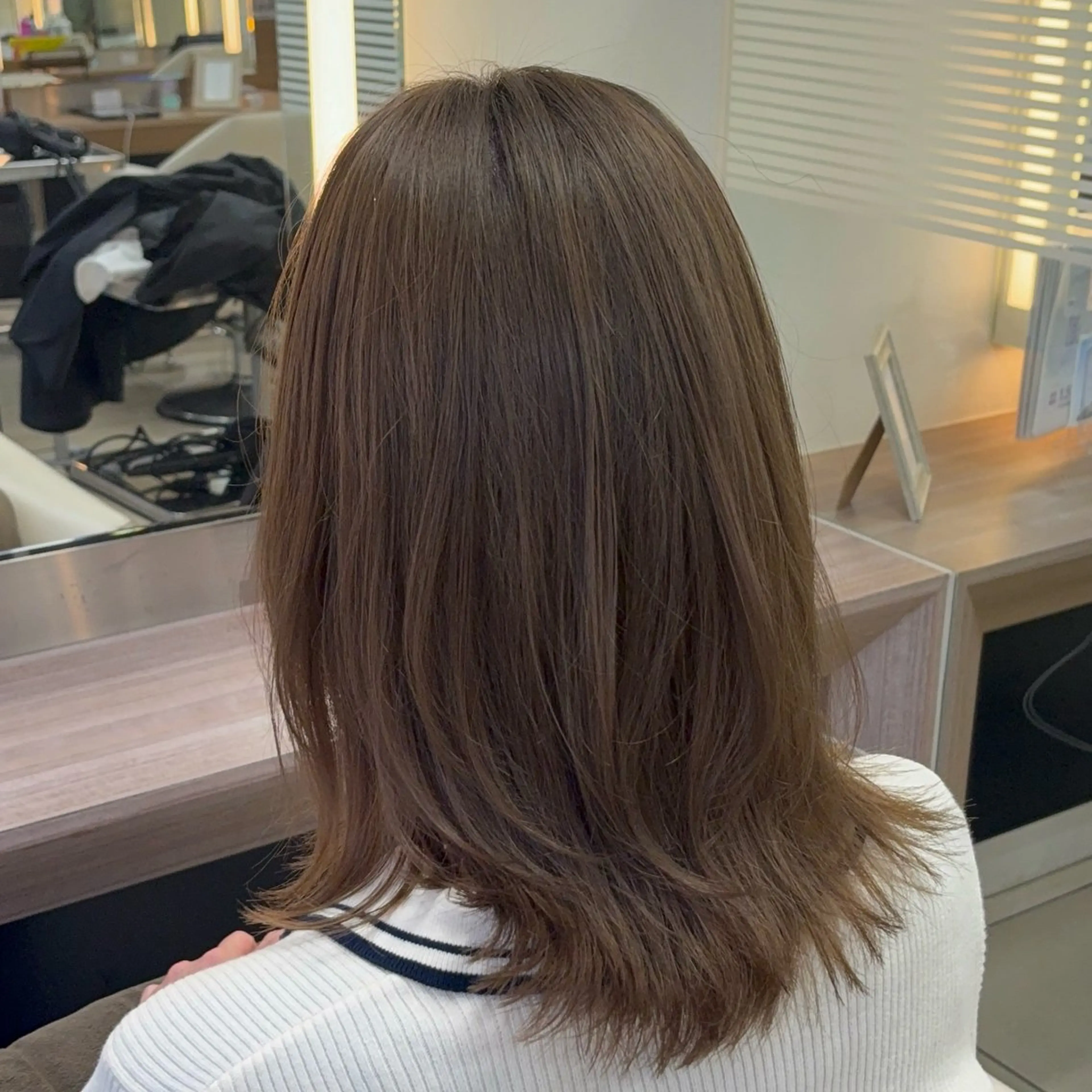 セミロング 赤み消しカラー🌿‬ 透明感/Hikariのヘアスタイル