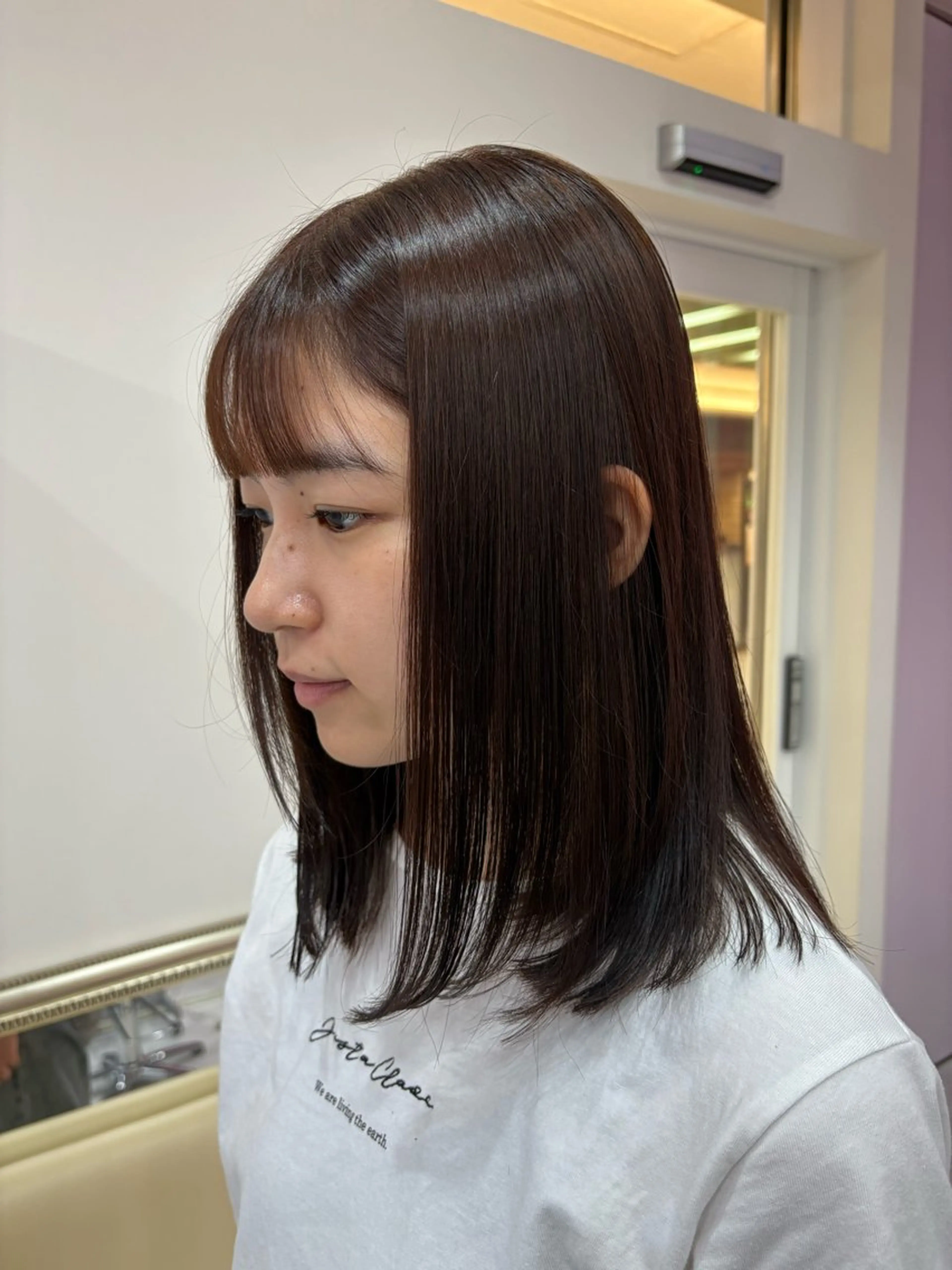 ミディアム カラー Hirona 縮毛矯正/髪質改善のヘアスタイル