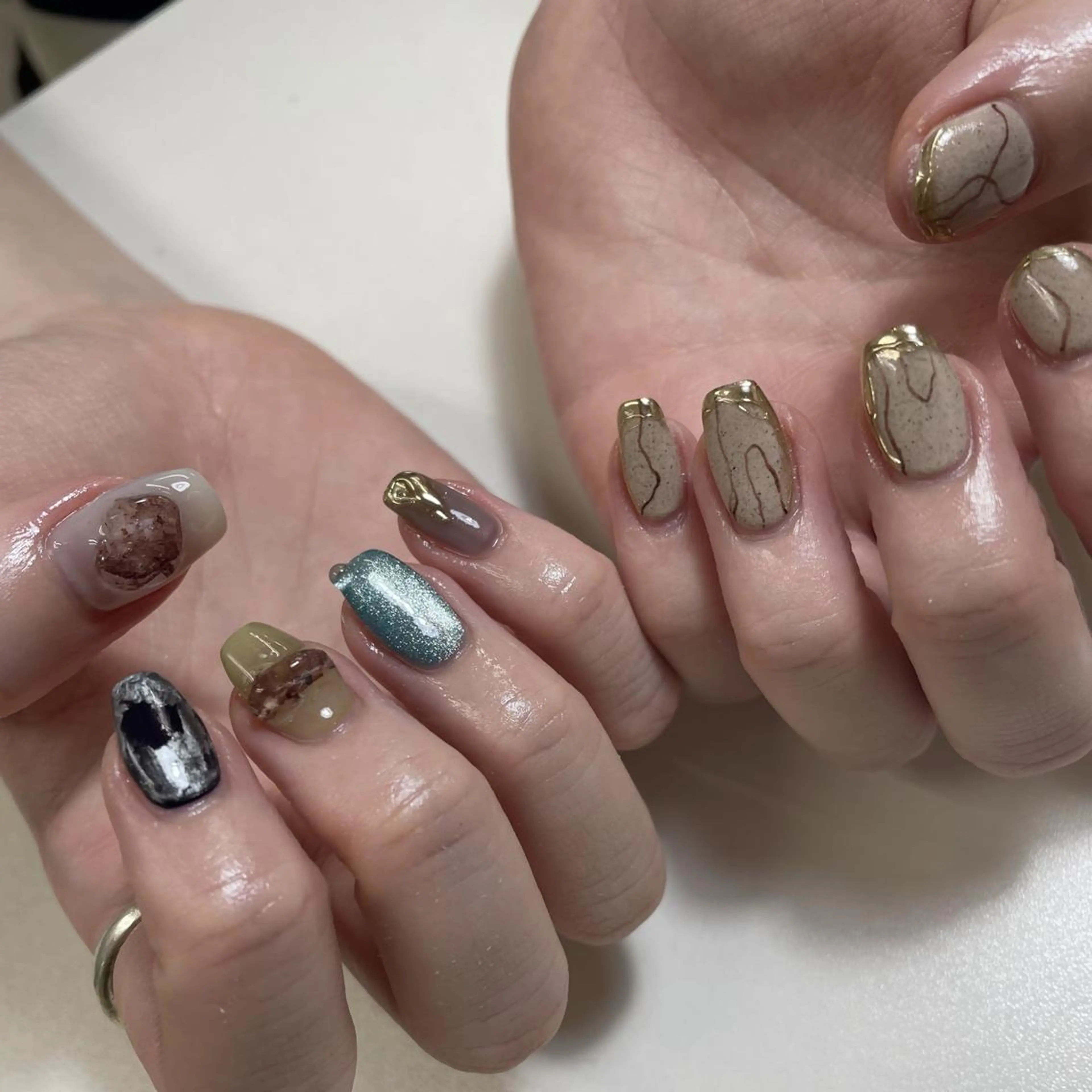 ネイル ハンドネイル フットネイル p.o.n. nuance/個性的のネイルデザイン