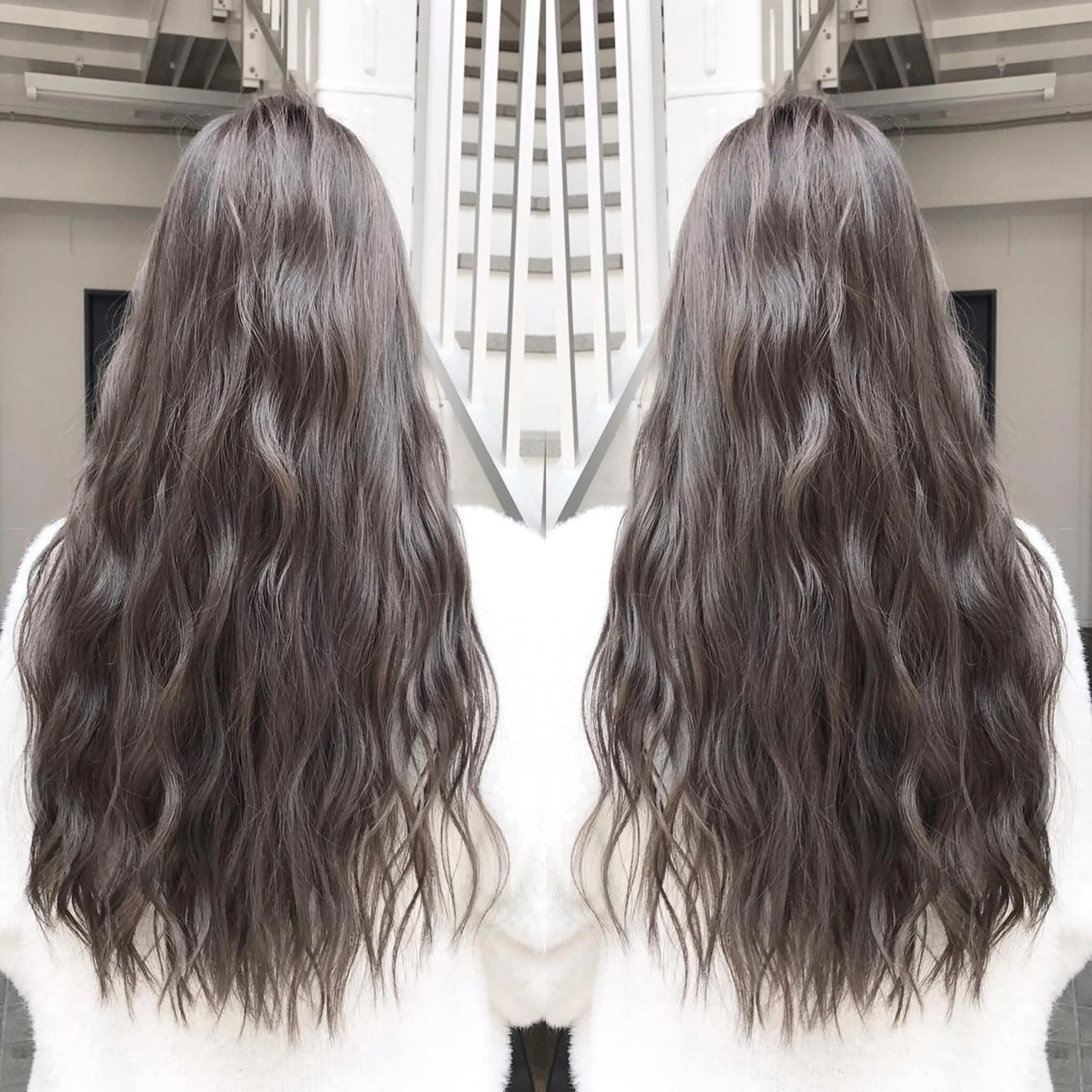 ロング カラー ヘアアレンジ グレージュ ヘアカラー トリートメント BANK'S hair所属・💐ケラチン 髪質改善寺坂雄飛💐のヘアスタイル