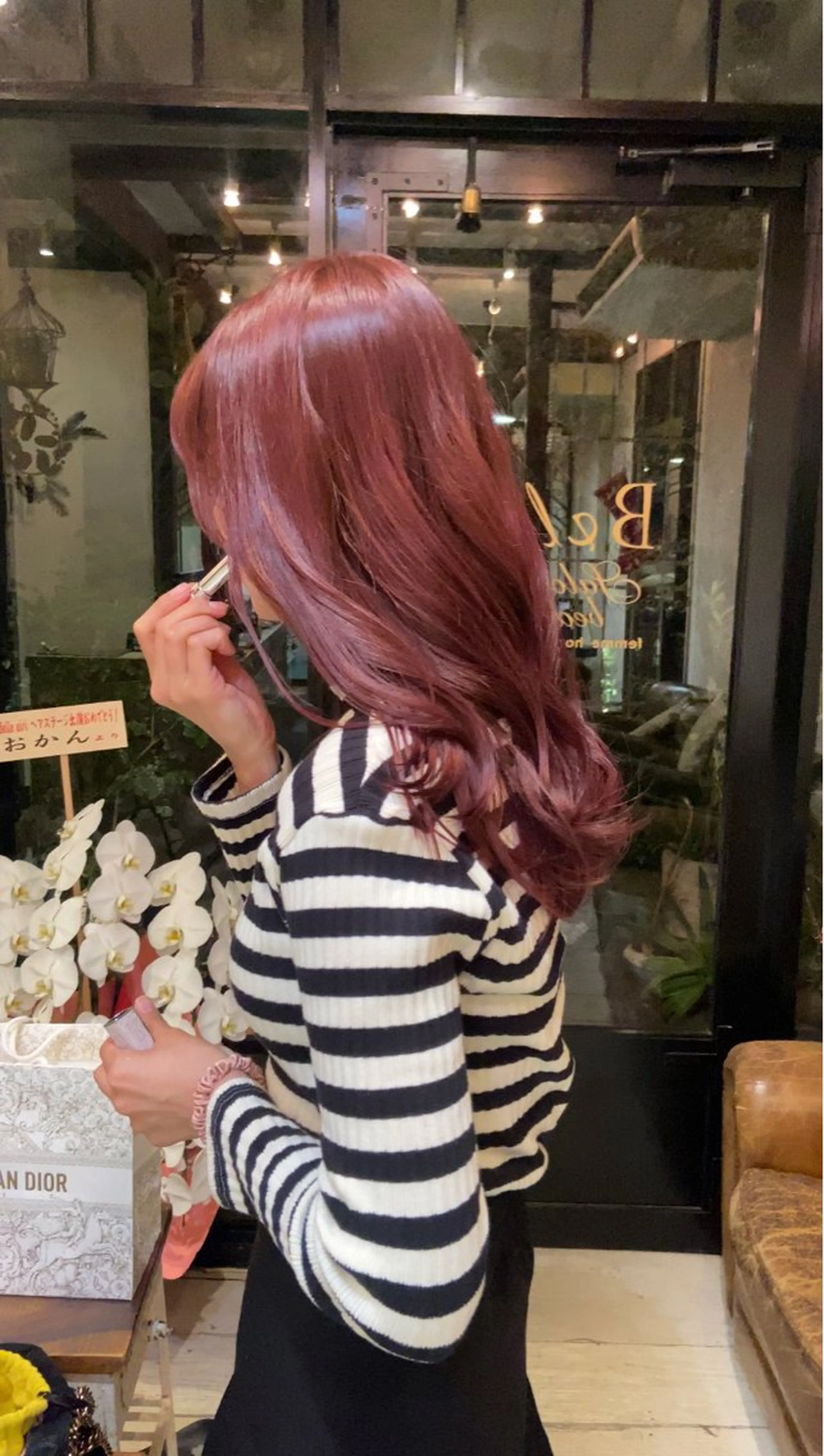 ロング カラー レッドカラー ダメージレス美容師 🌱水島侑理のヘアスタイル