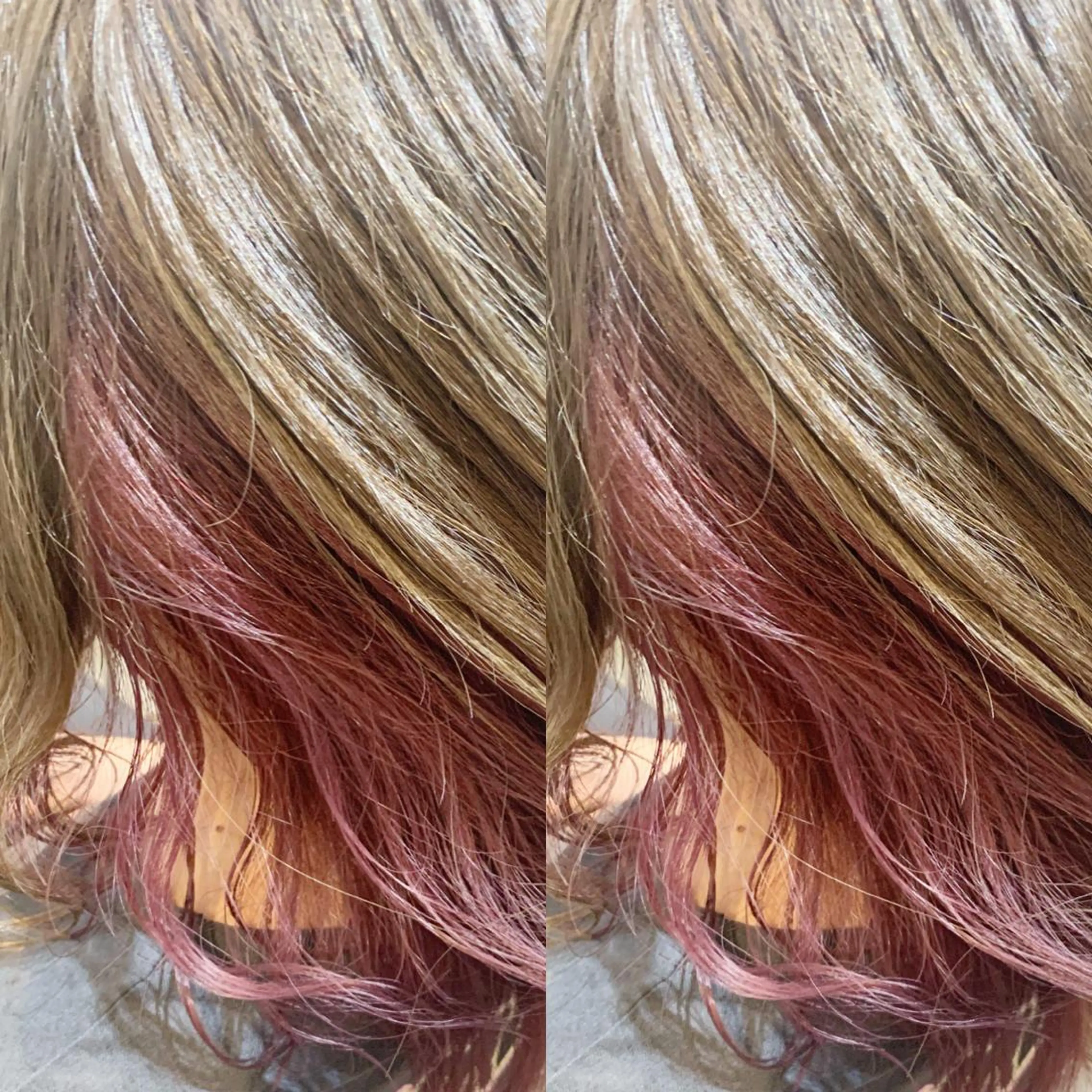 ミディアム カラー イルミナカラー インナーカラー O maikoのヘアスタイル