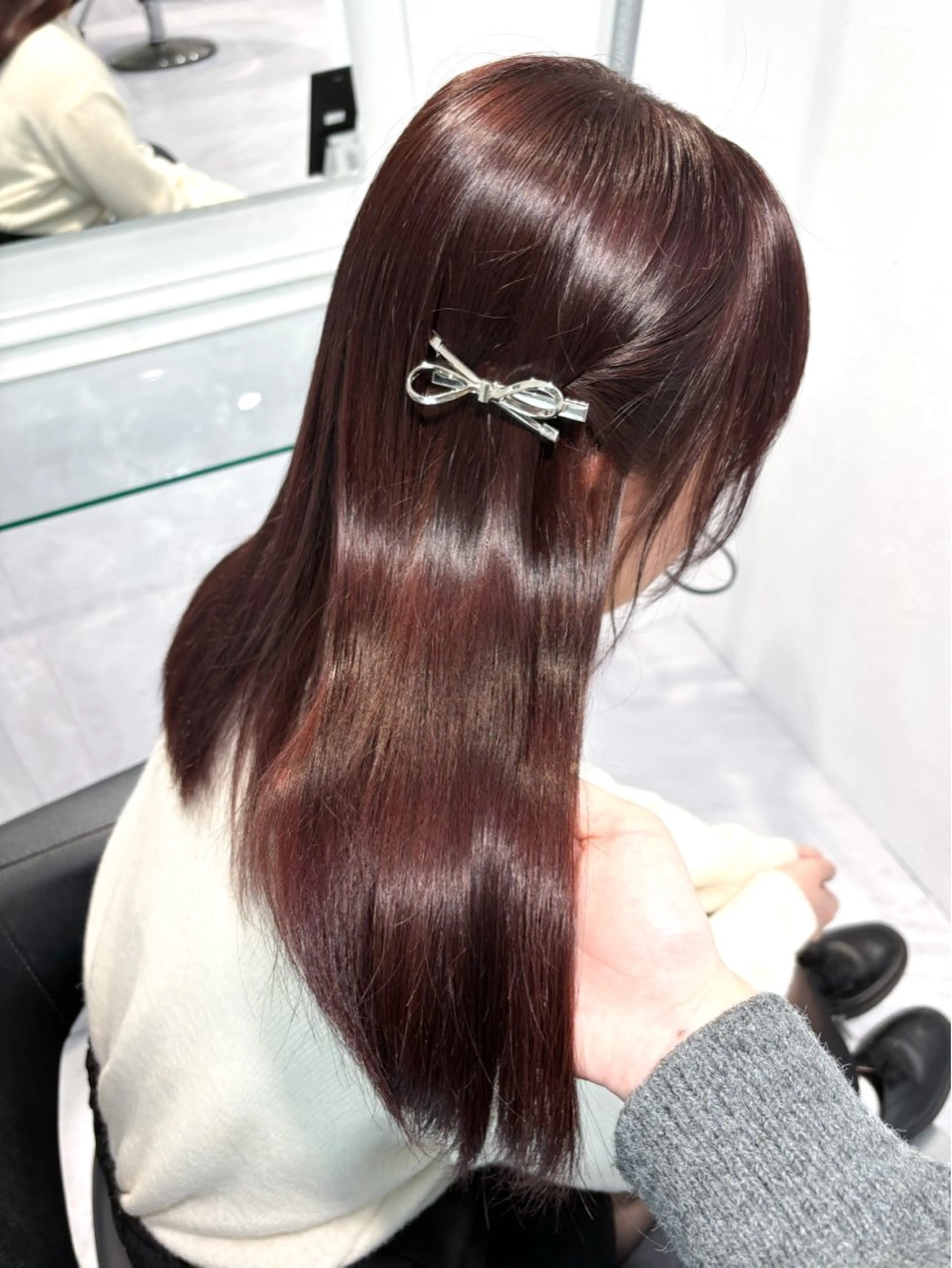 ロング カラー ヘアカラー トリートメント ヘッドスパ ヘアセット 表参道♡暗髪^ྀི 艶カラー♡アユミのヘアスタイル