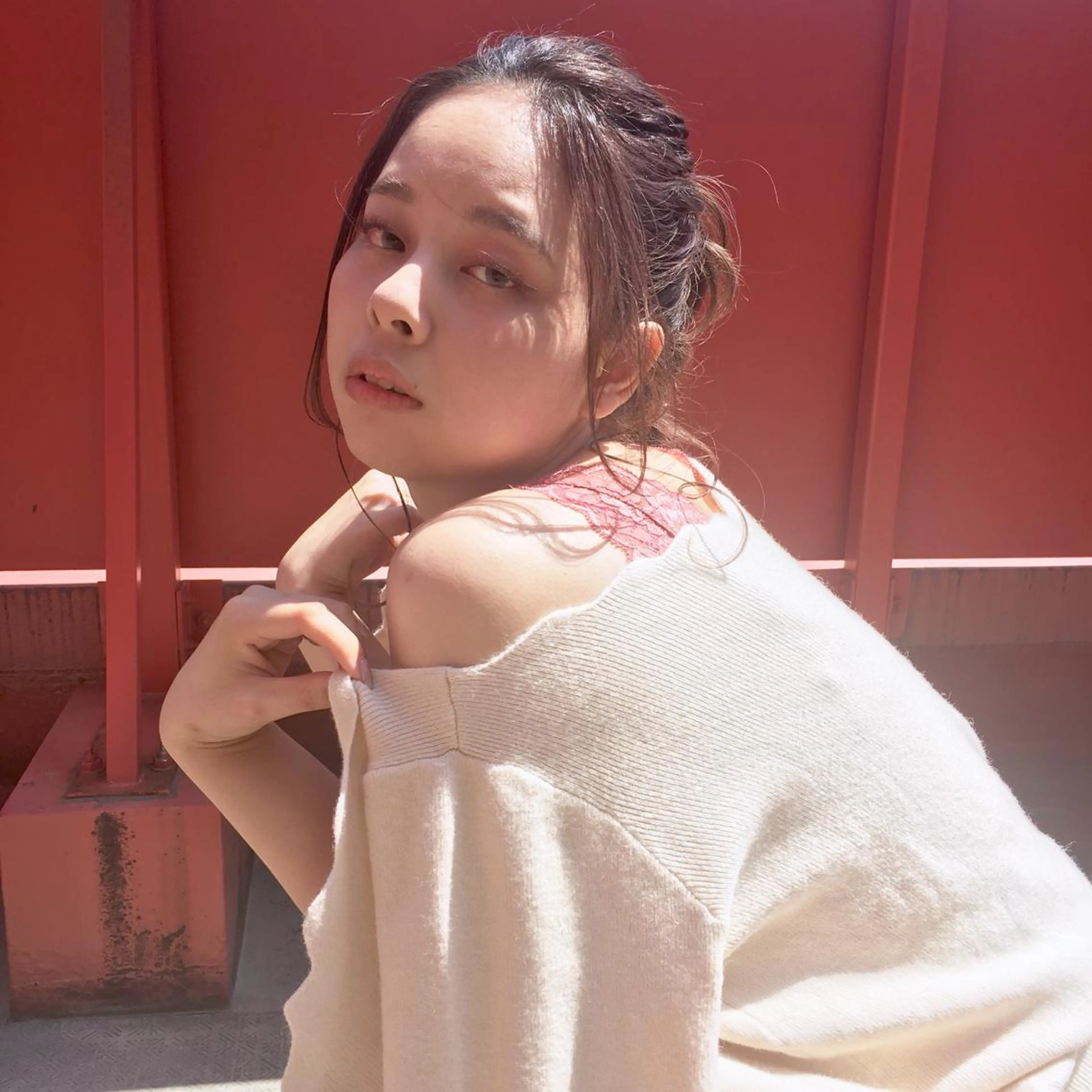 ミディアム カラー ヘアアレンジ 上川 美幸のヘアスタイル