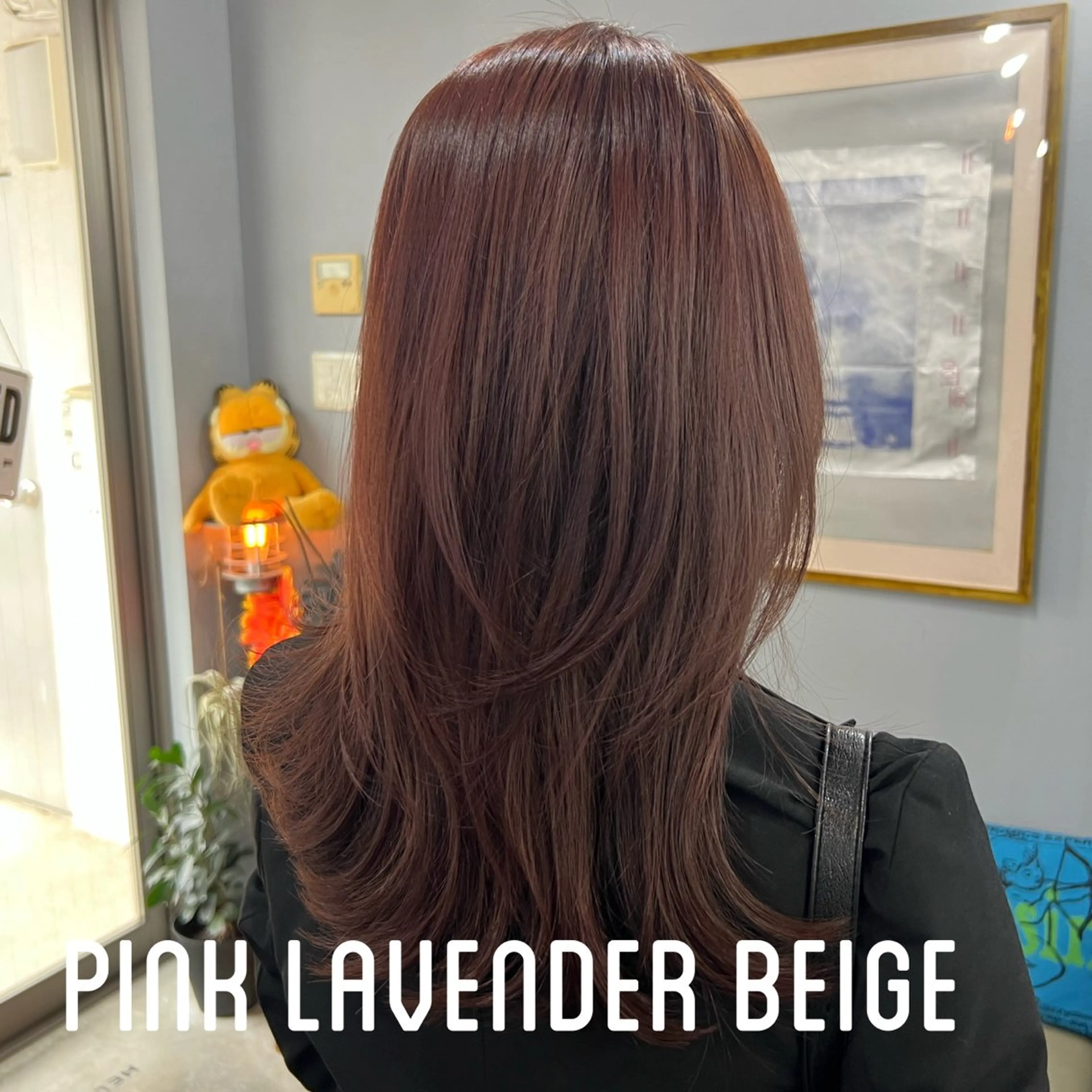 ミディアム カラー ベージュカラー ラベンダーカラー ラベンダーベージュ ピンクカラー ピンクラベンダー カット ヘアカラー トリートメント MORNING.所属・ニュアンスカラー YUKAのヘアスタイル