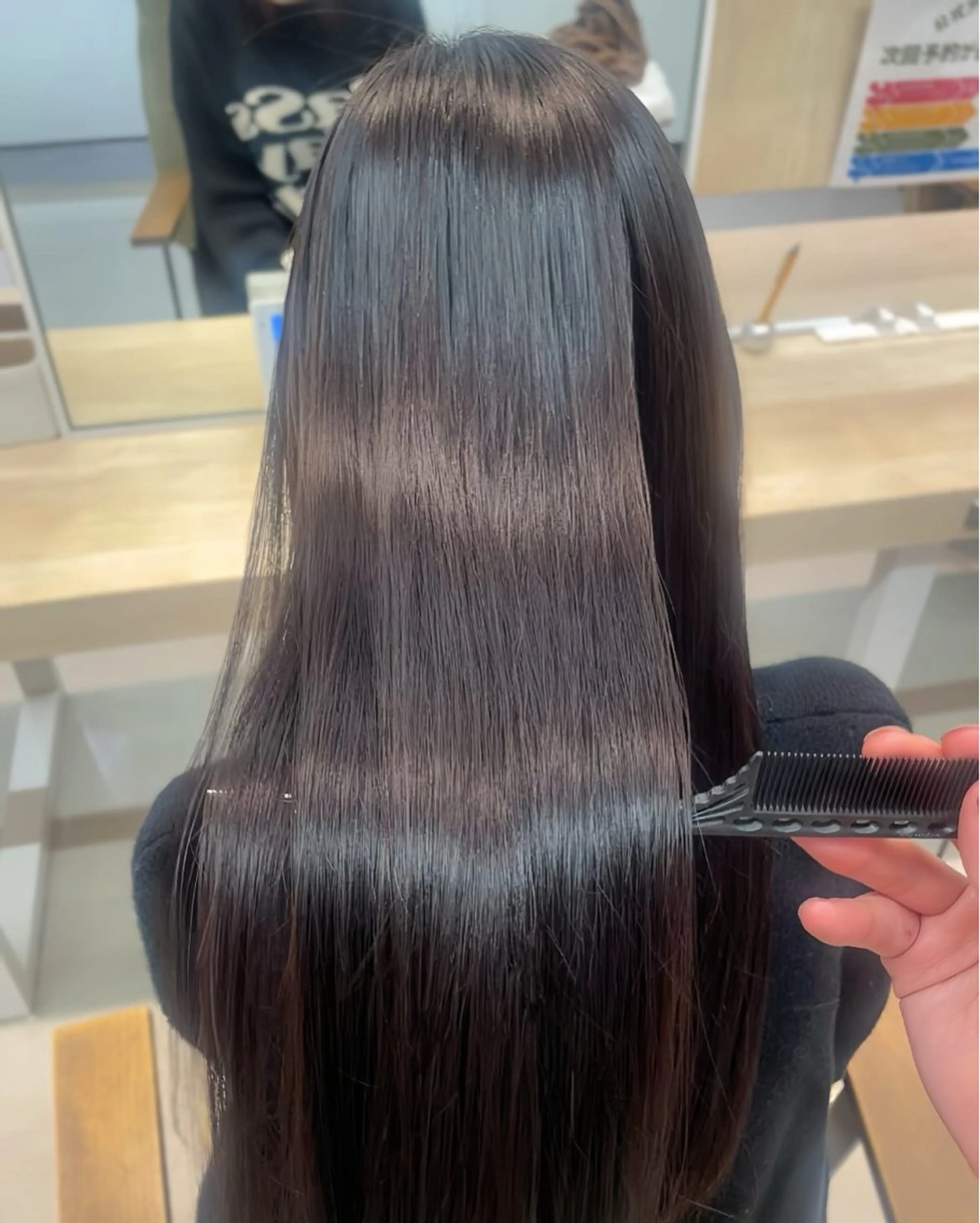 ロング 縮毛矯正 かずや🍀/髪質改善 /艶髪カラー/眉毛のヘアスタイル