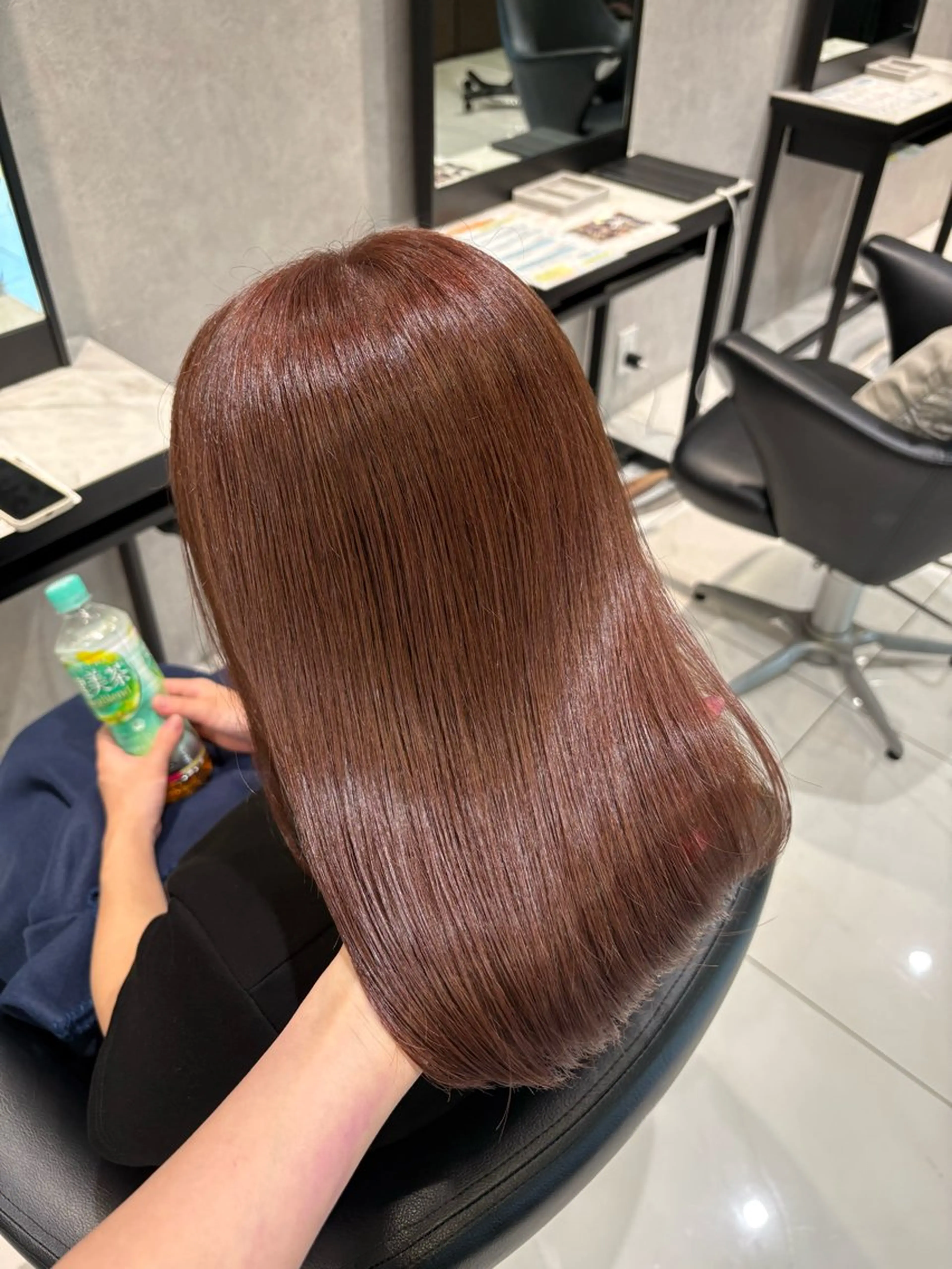 ミディアム ヘアカラー 🎀ིྀ暖色カラー/ 髪質改善/みどりのヘアスタイル