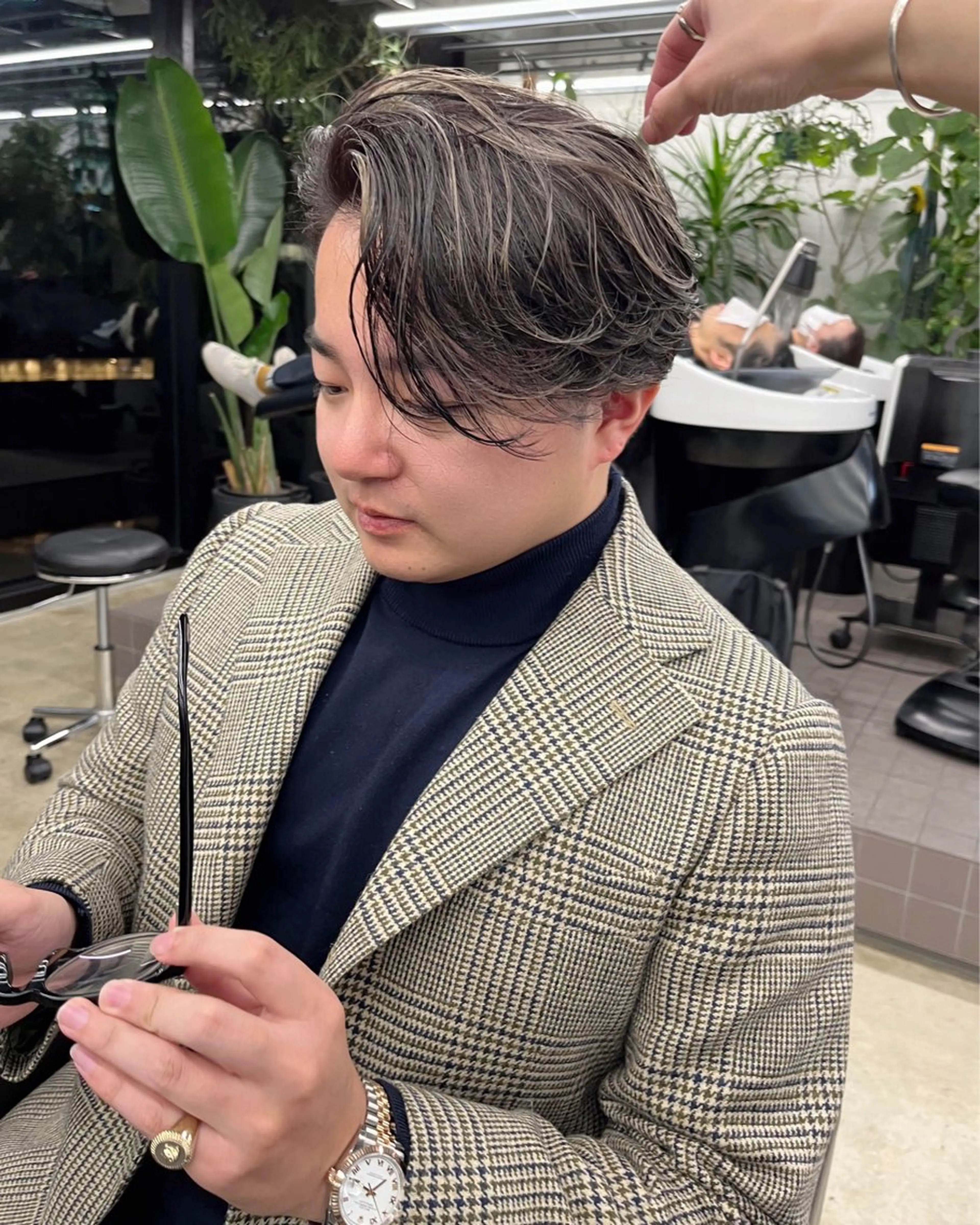 ショート カラー メンズ ヘアカラー ダブルカラー/ ケアブリーチ/クニトのヘアスタイル