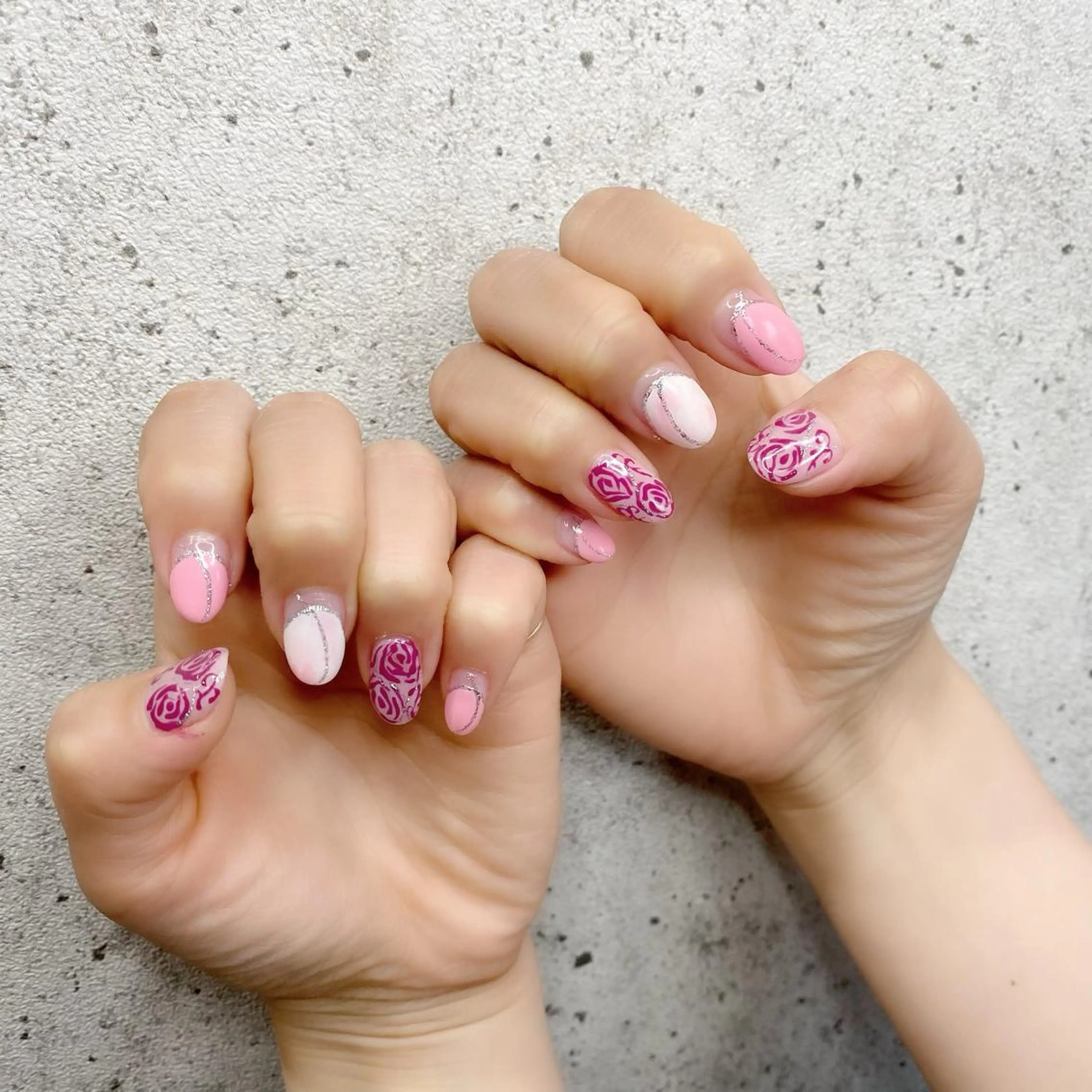 ミディアム カラー パーマ ヘアアレンジ メンズ キッズ ネイル マツエク・マツパ ハンドネイル Salon Ｋのネイルデザイン