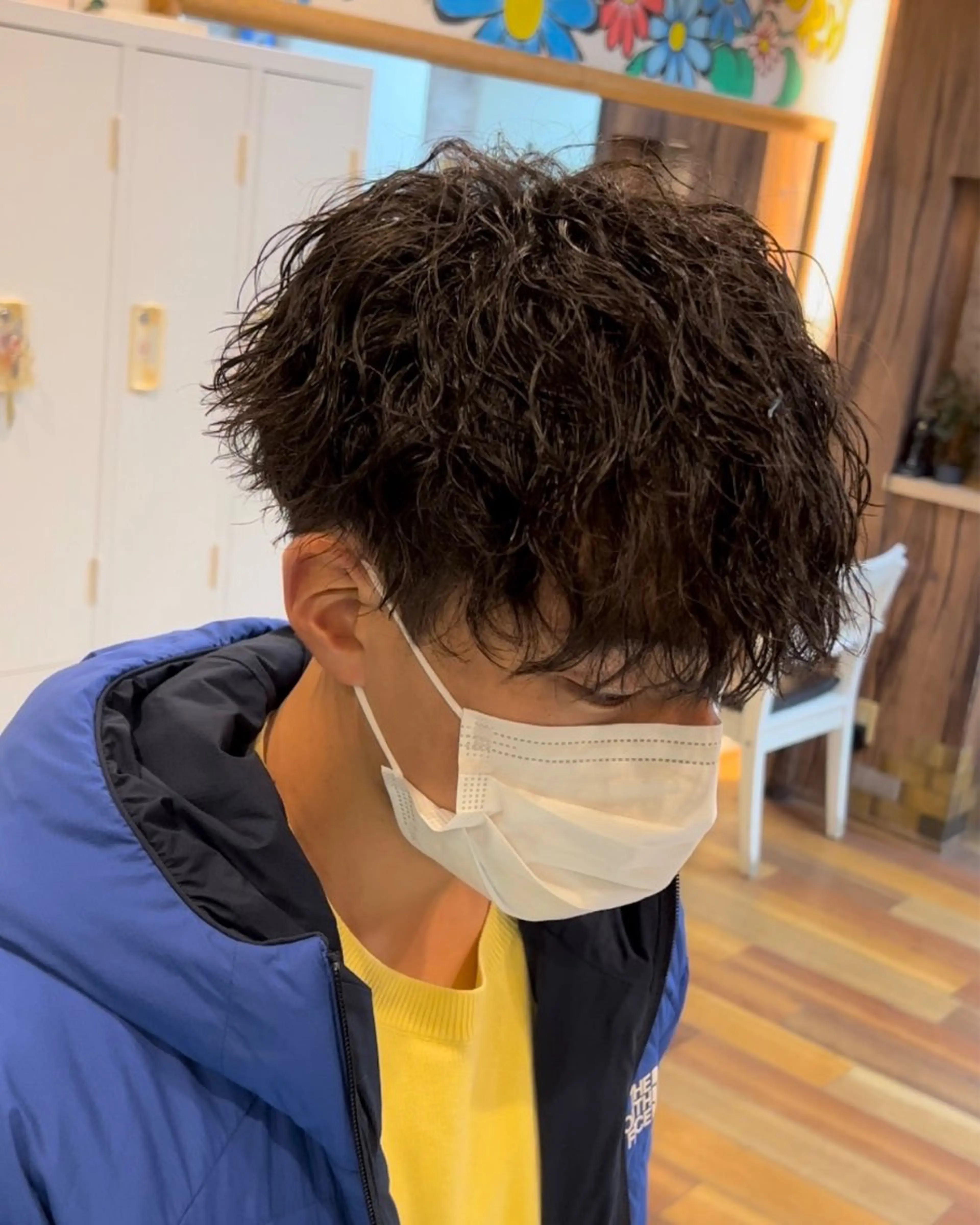 ショート メンズ マッシュ メンズパーマ メンズ曲がる 縮毛矯正/駅徒歩4分のヘアスタイル