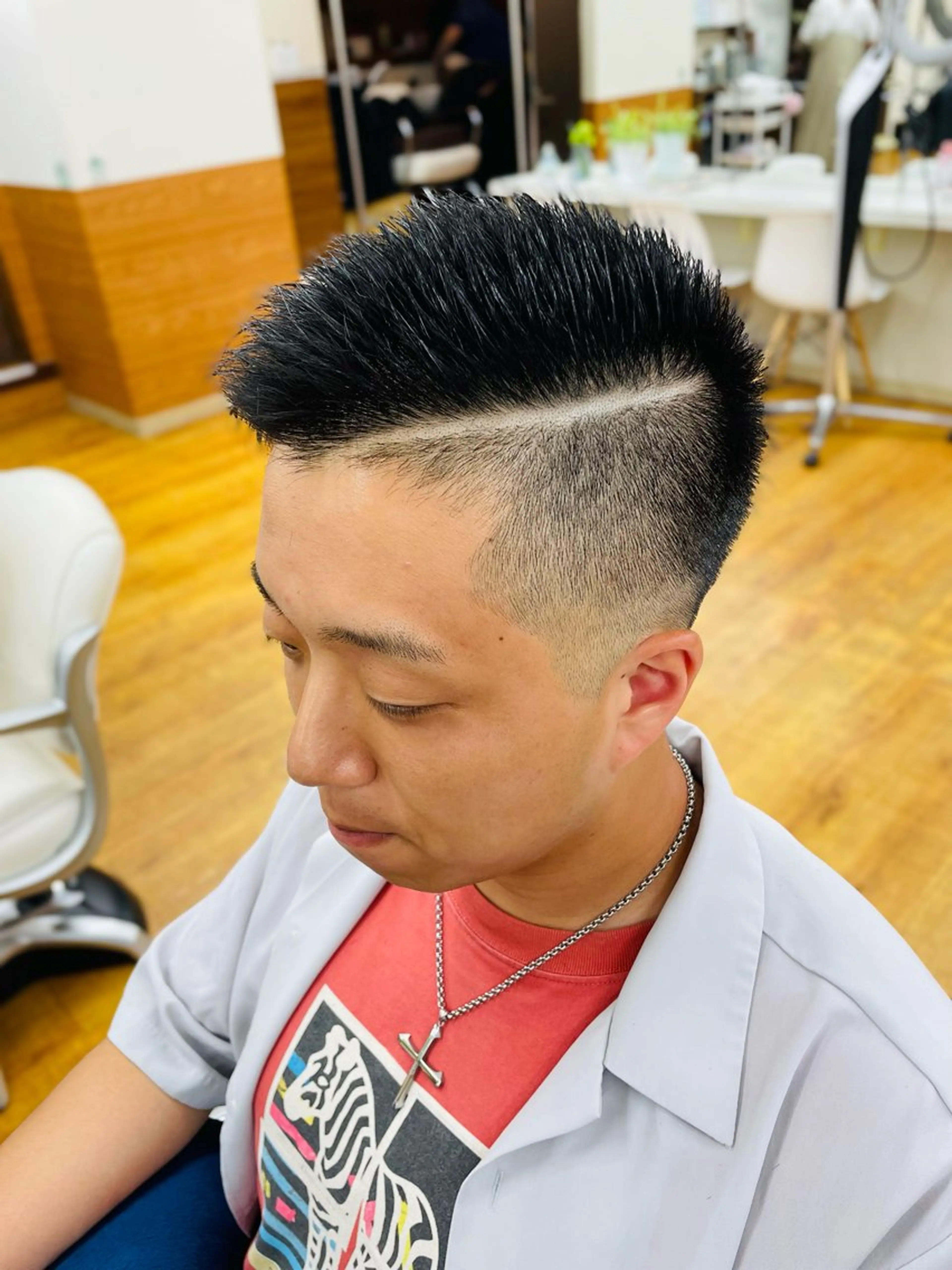 ショート メンズ フェードカット ふくおか ななのヘアスタイル