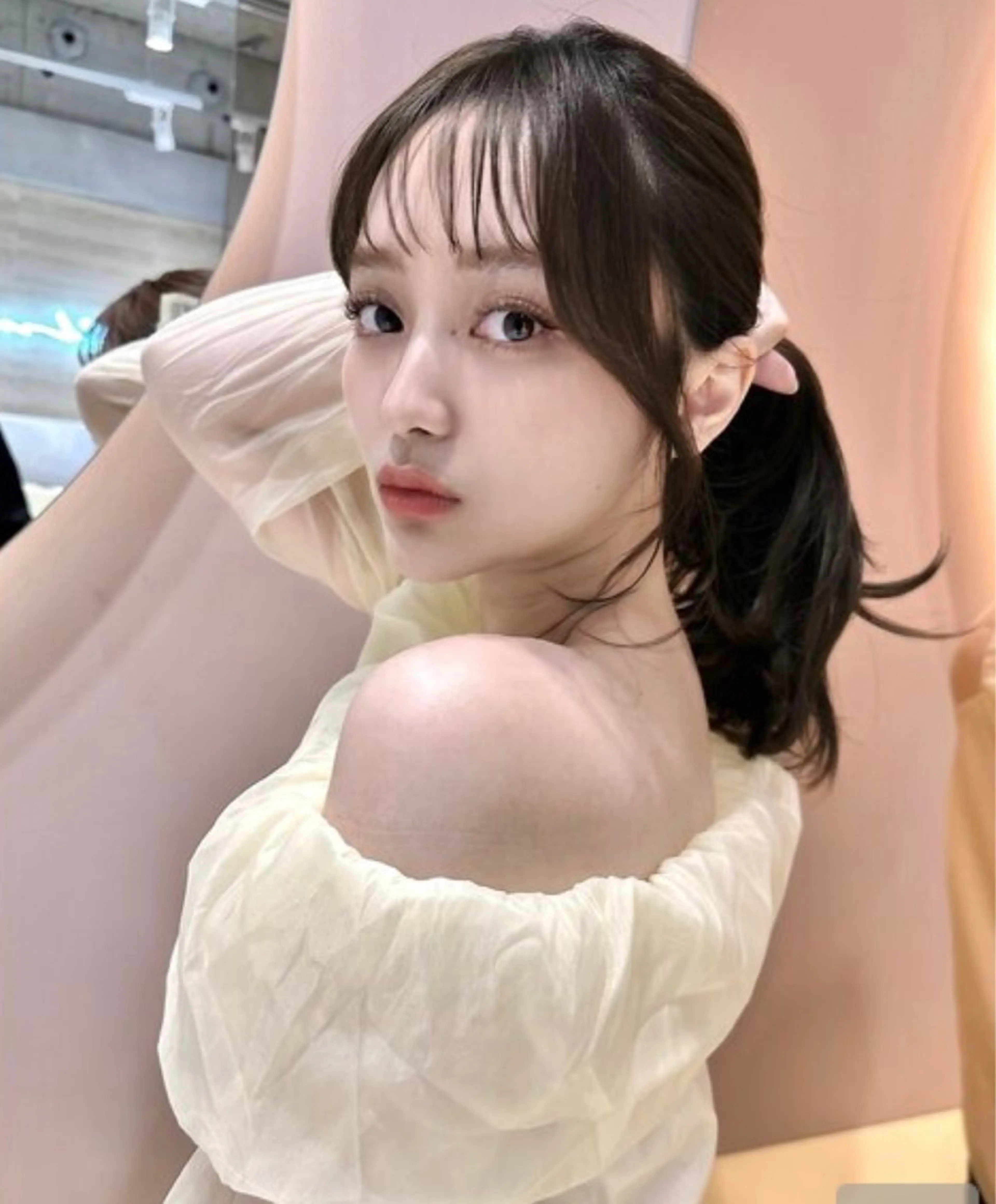 韓国風顔周りカットの写真